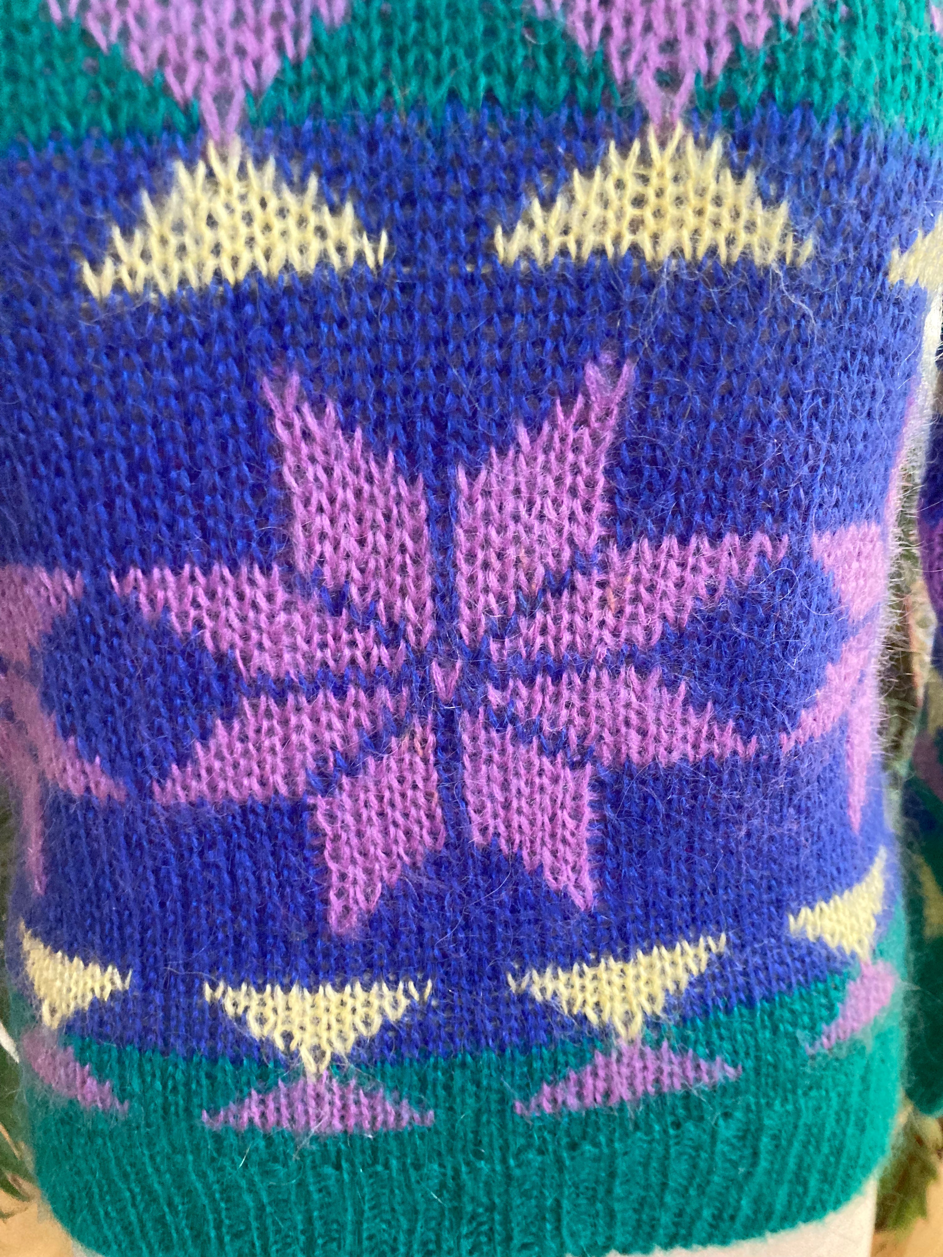 80s Like-new Snowflake Mother/daughter Sweater By Gallagher - Image 4