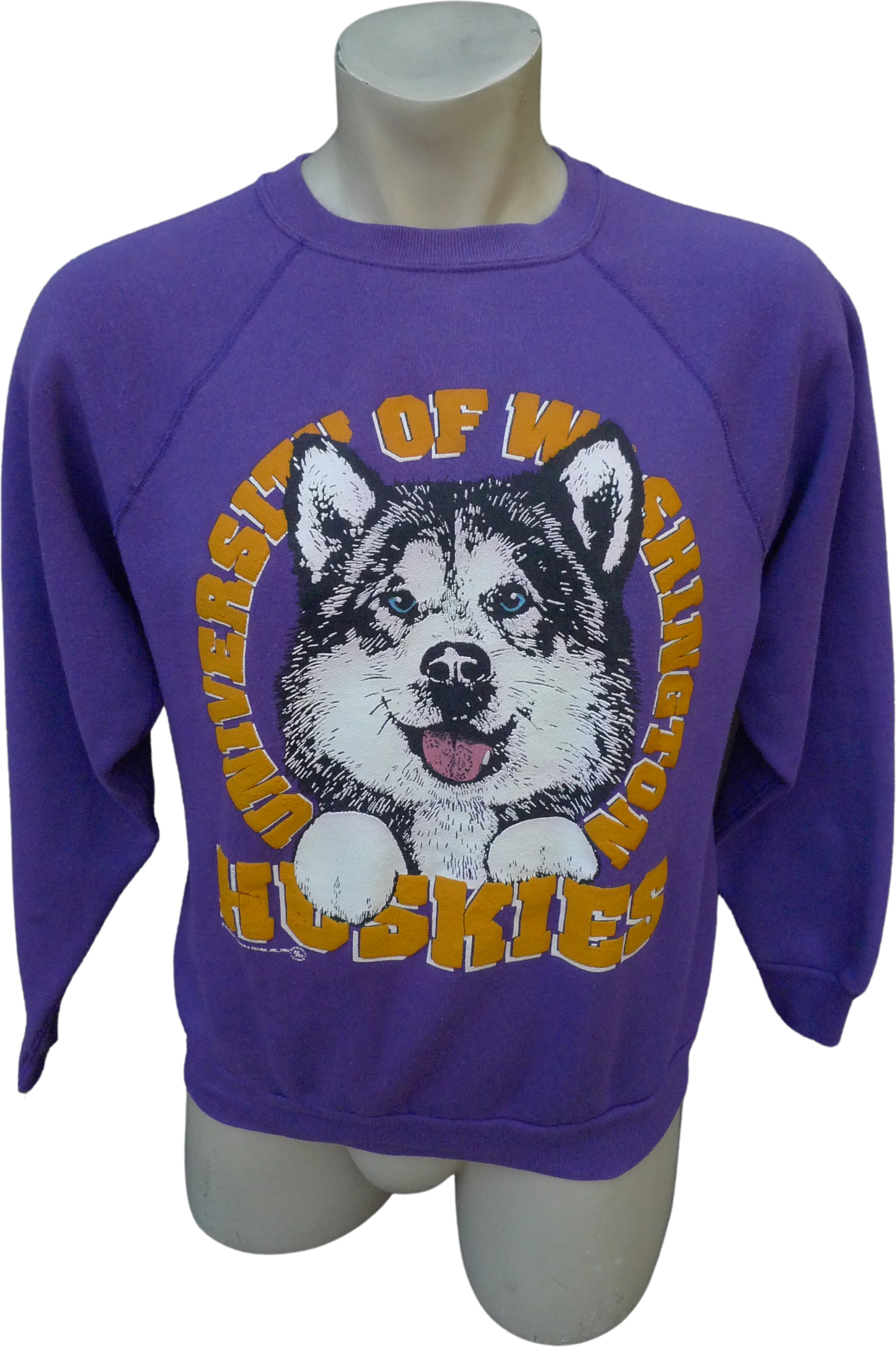 80s Mens 46 * 1980 Washington Huskies Sweatshirt By Discus