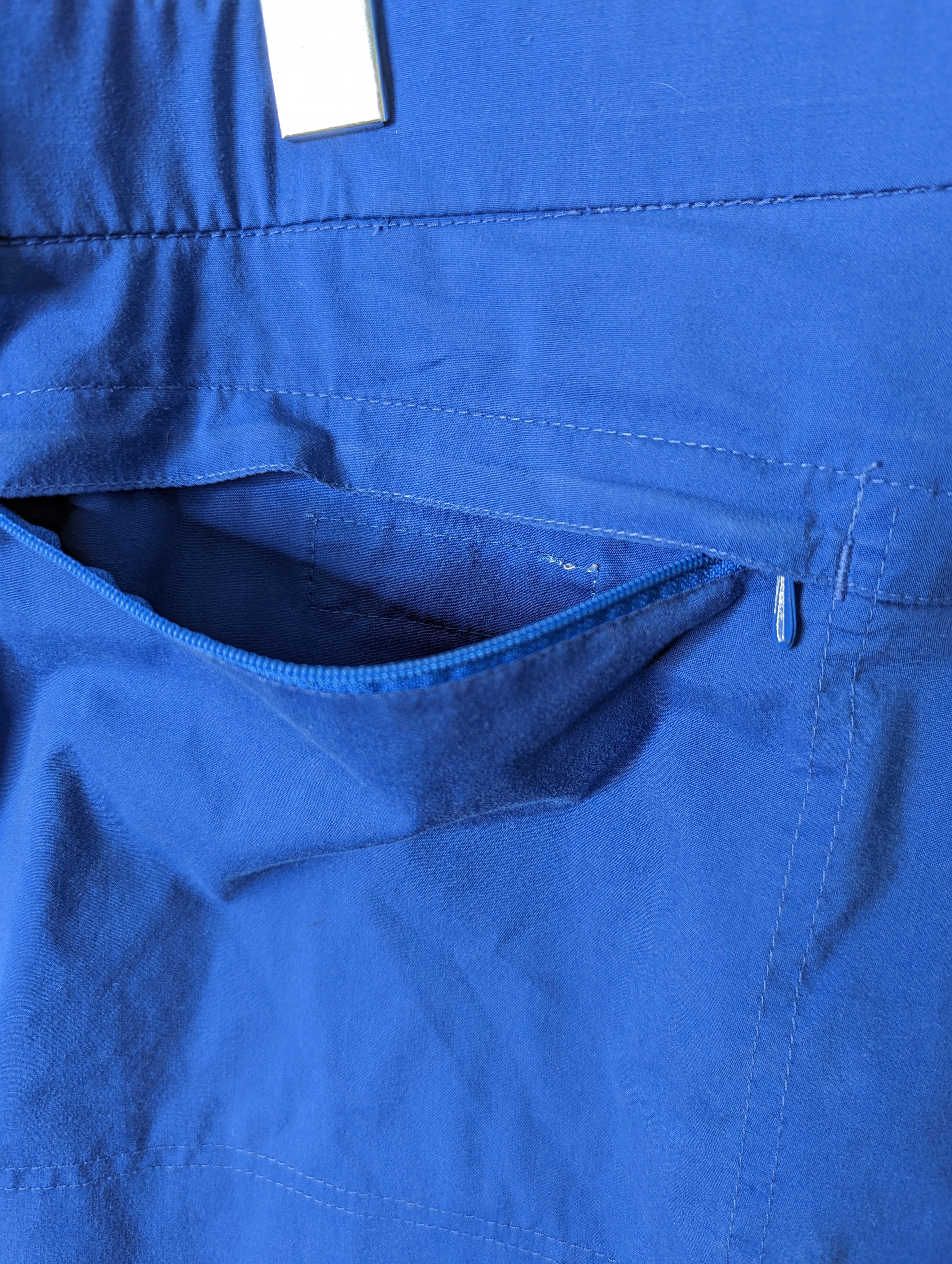 80s Men's Cargo Shorts Blue Sport Short Inseam Size 40 By Sportif - Image 6