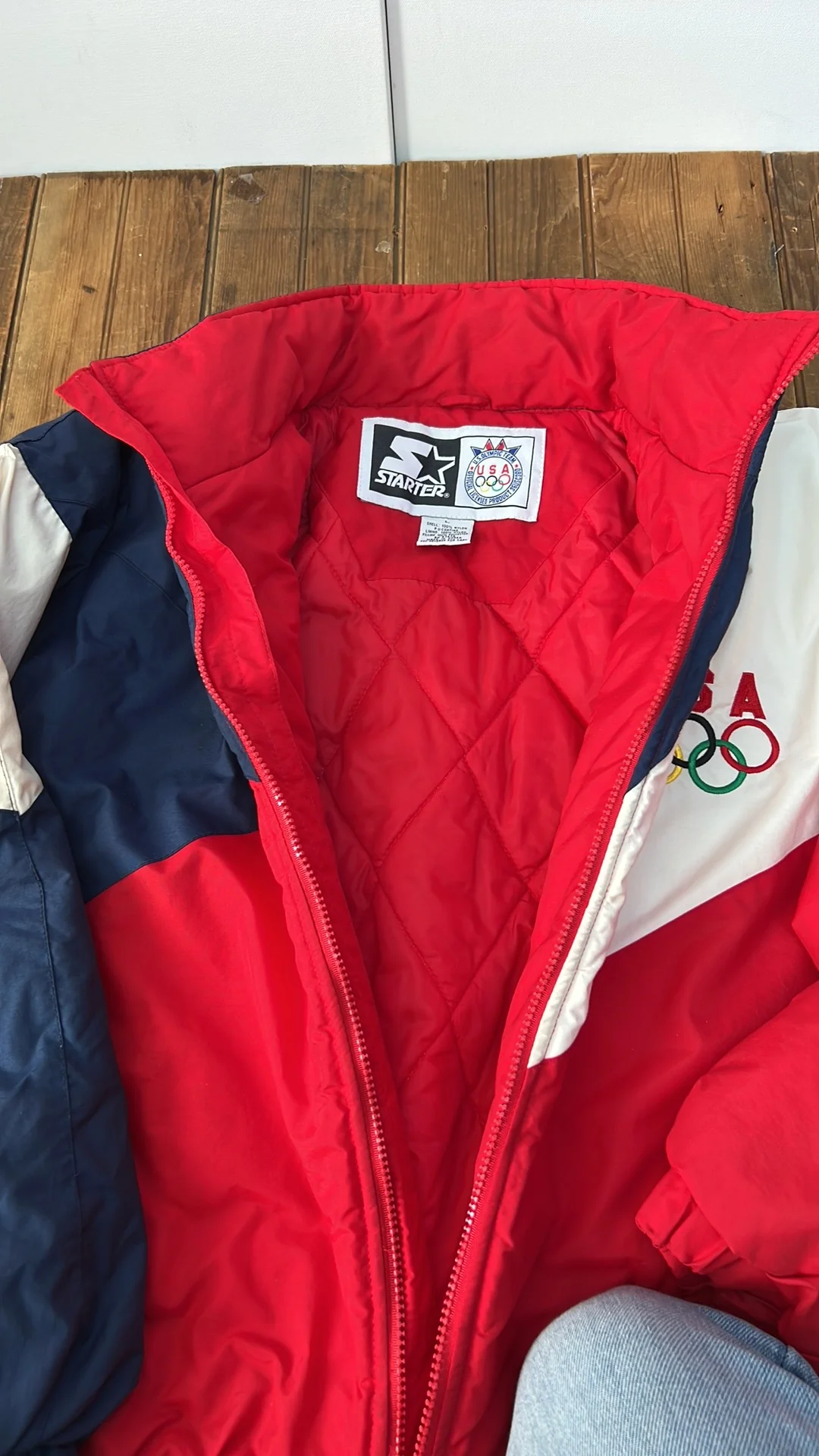 80s Mens Olympic Winter Jacket Starter By Starter - Image 6