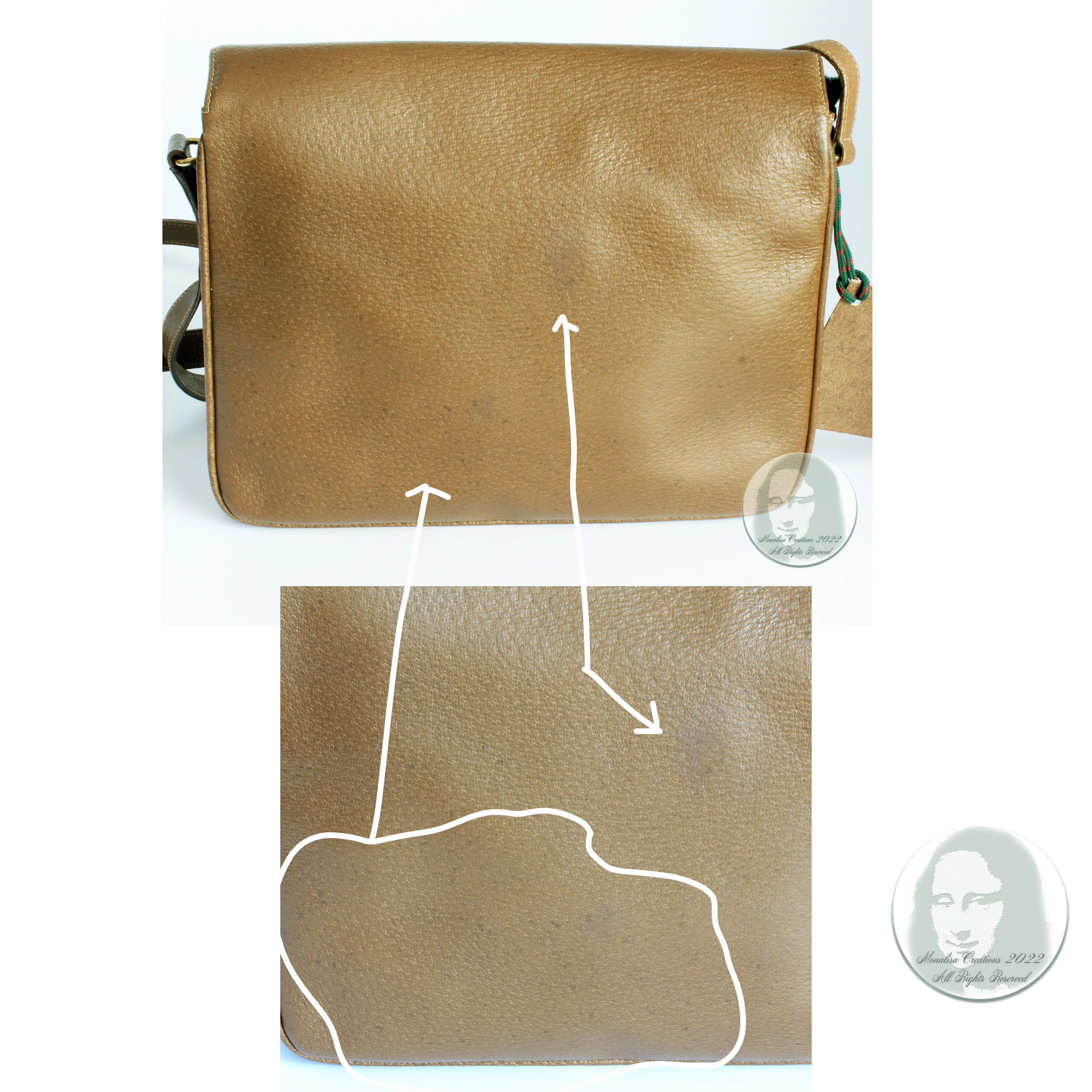 80s Messenger Bag Crossbody Brindle Pigskin Leather By Gucci - Image 15