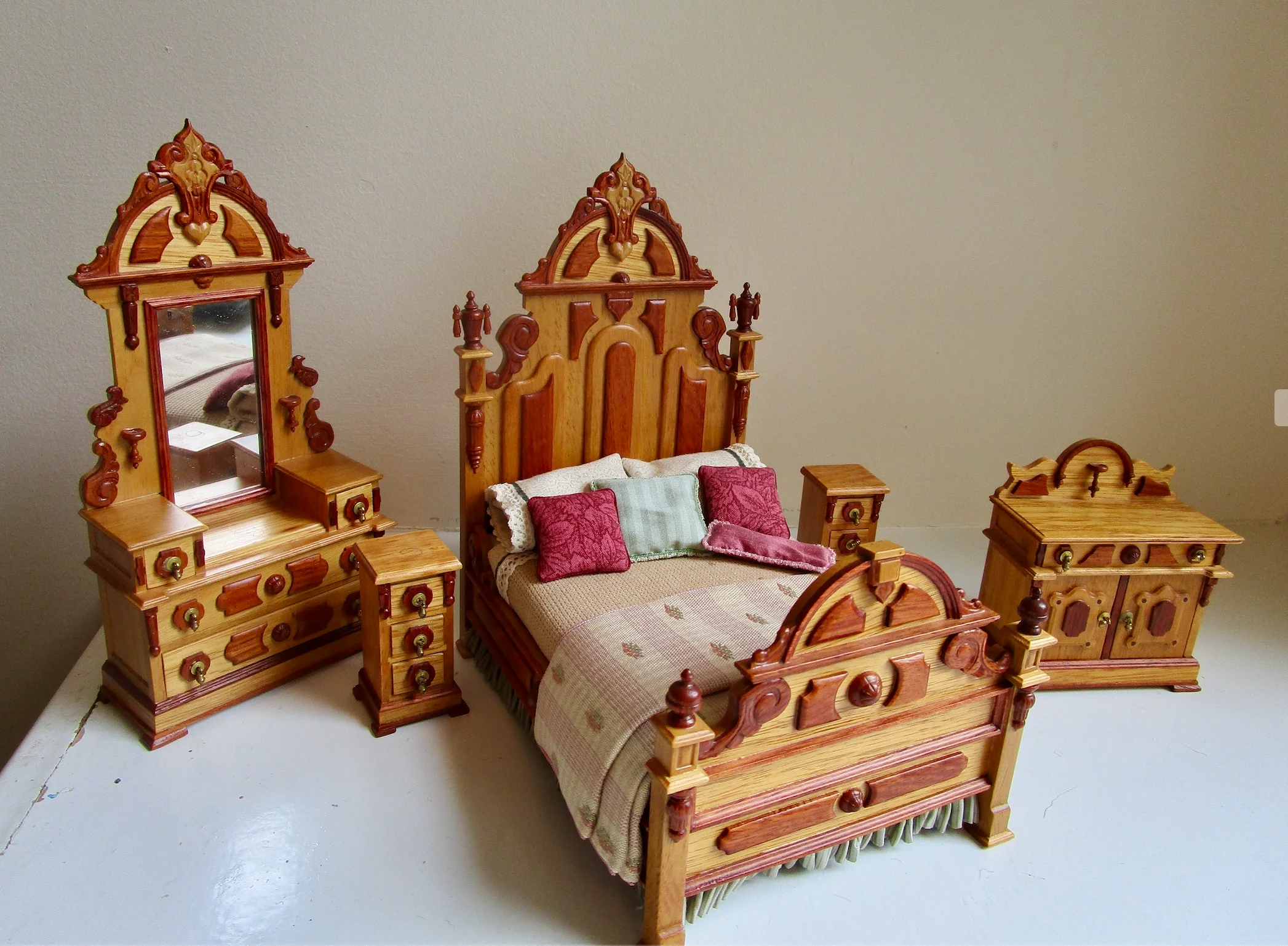 80s Mini Victorian Bedroom Set Signed Pit Ginsburg by Fantastic Merchandise - Image 9