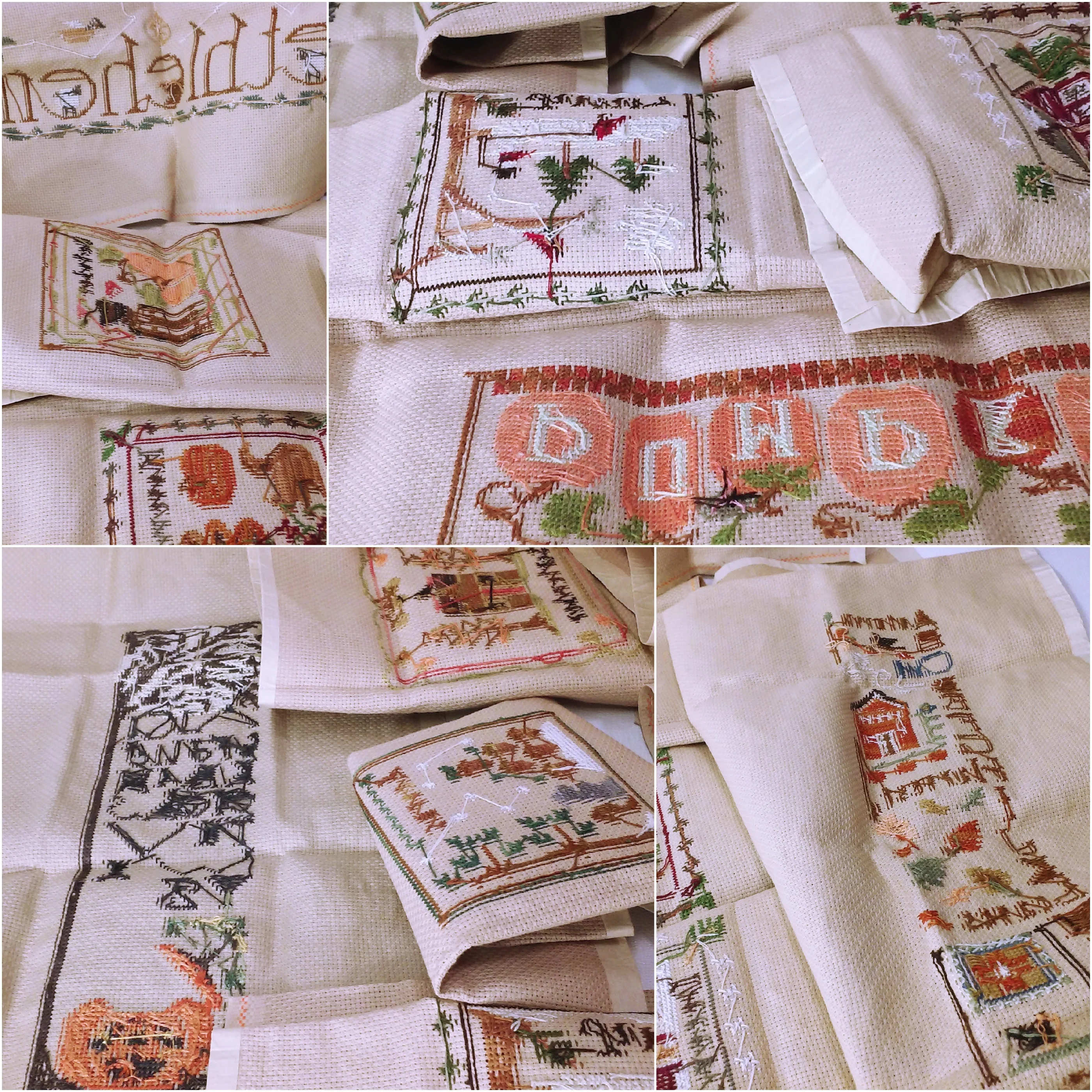 80s Mix Lot Of 10 Seasonal Kitsch Needlework Samplers - Image 14