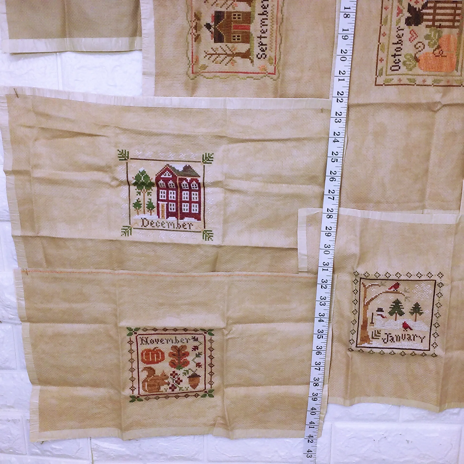 80s Mix Lot Of 10 Seasonal Kitsch Needlework Samplers - Image 15
