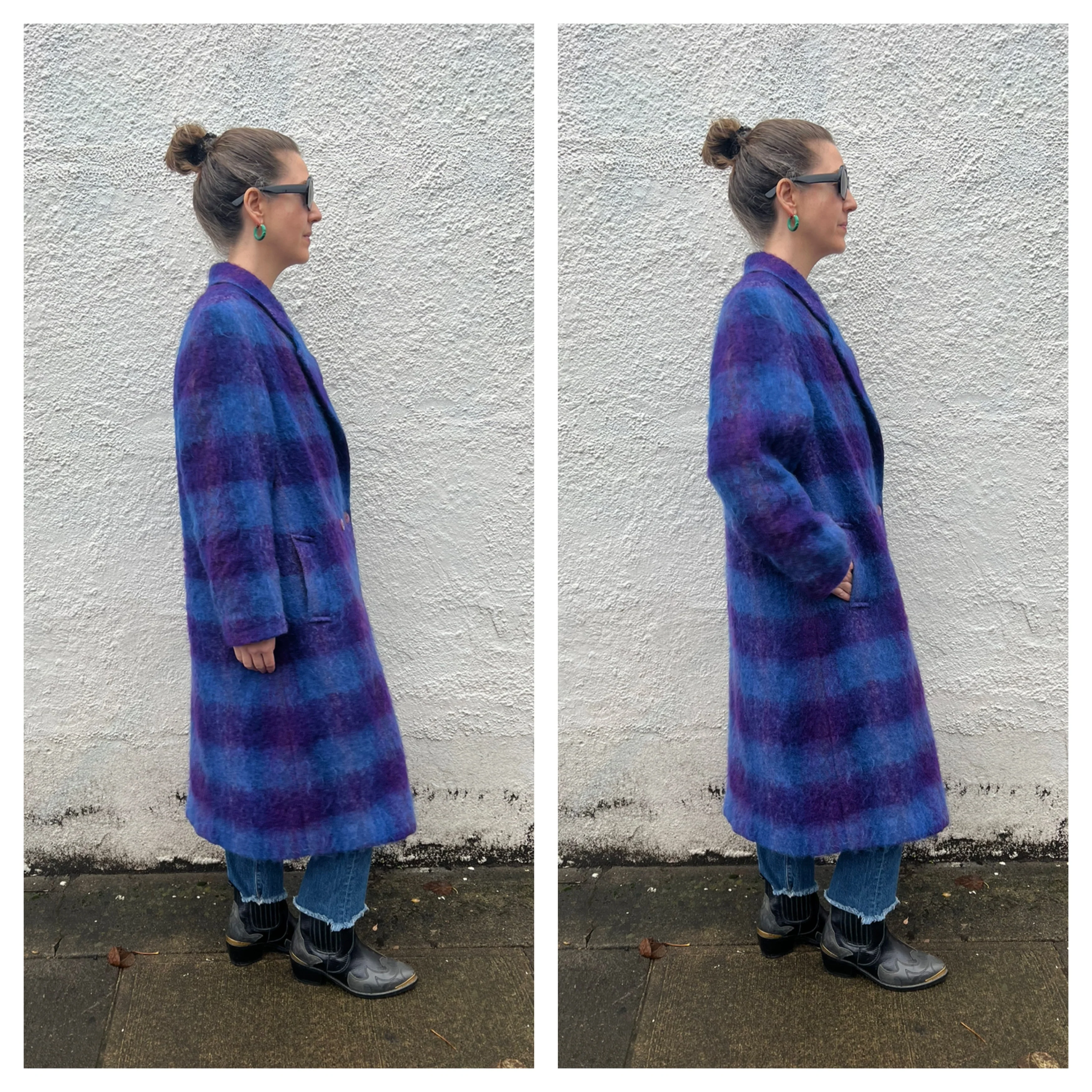 80s Mohair Fuzzy Wool Maxi Coat by Rice - Image 5