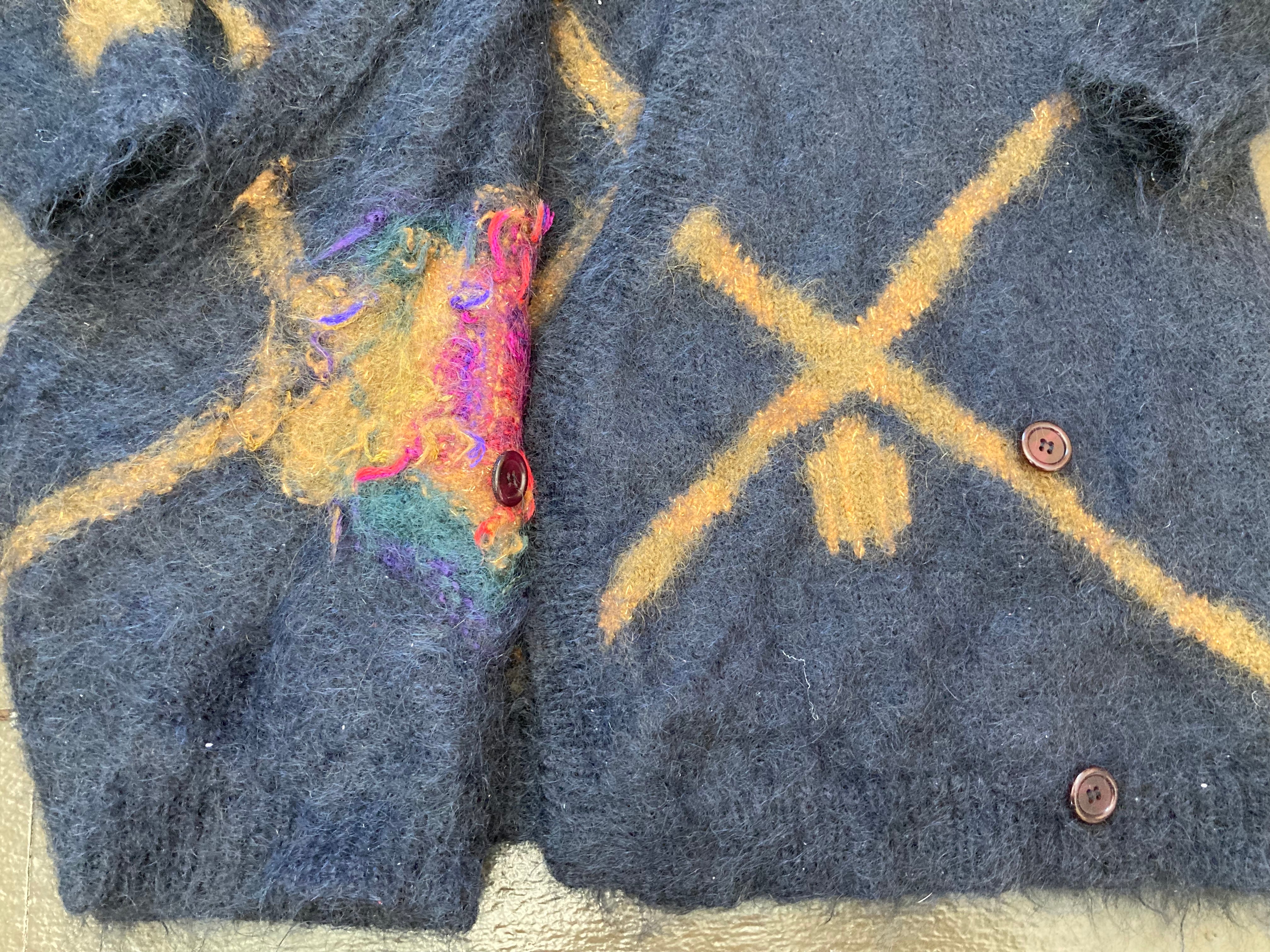 80s Mohair Wrap Style Funky Cardigan by Linda Afford - Image 6