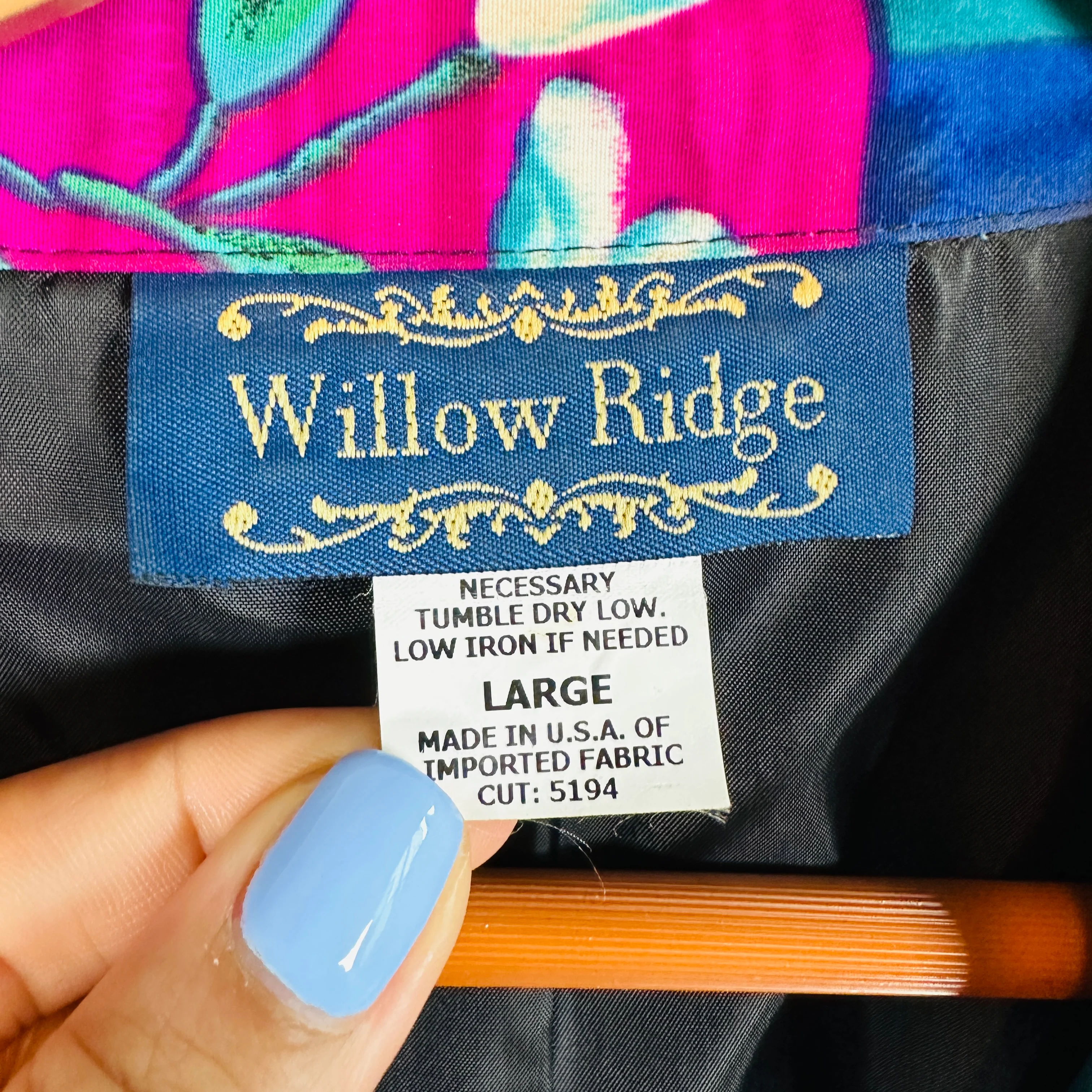 80s Multicolor Floral Abstract Print Blazer Jacket By Willow Ridge - Image 10