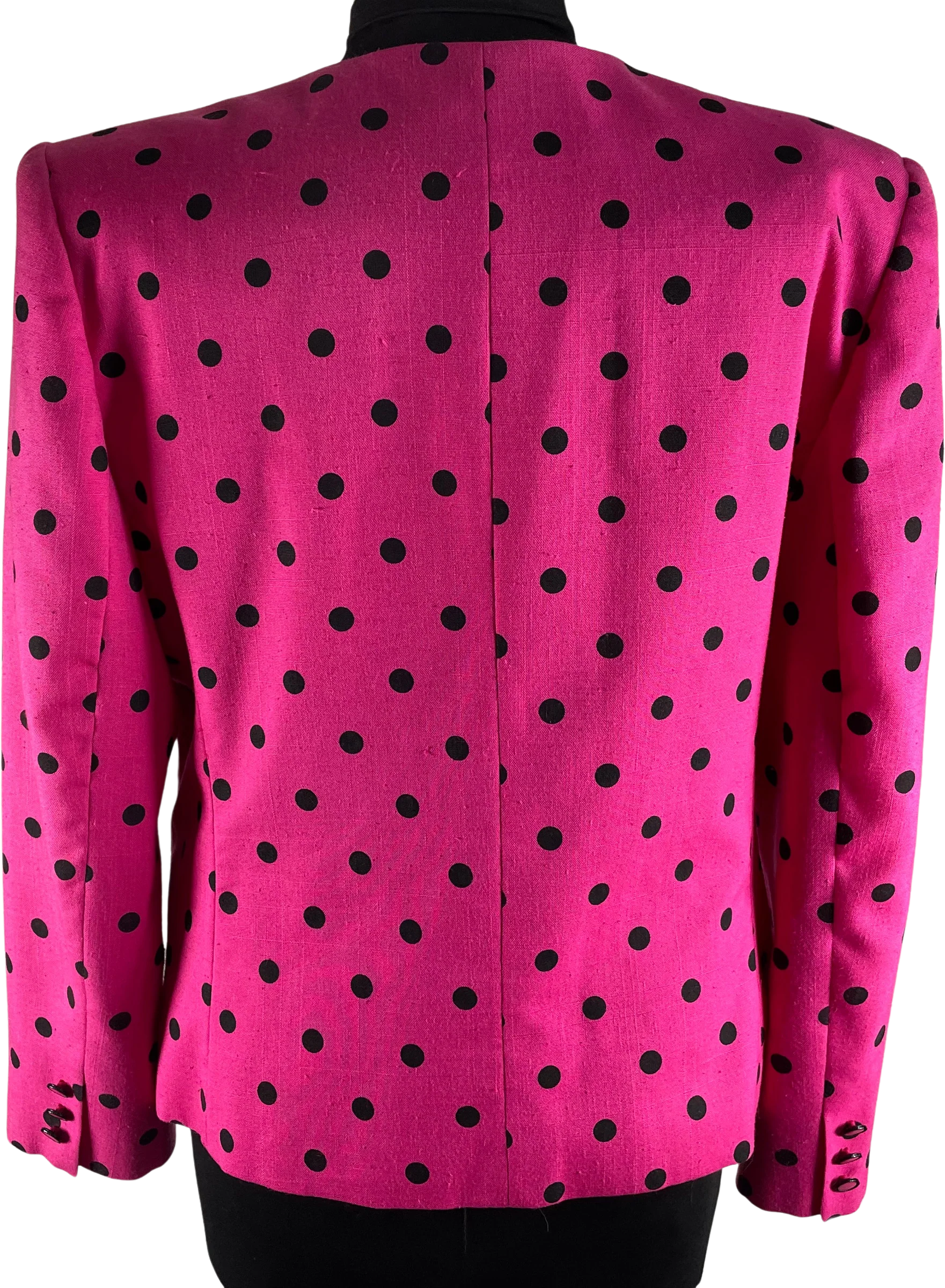 80s Multicolor Polka Dot Double Breasted Blazer By Gilmore - Image 2