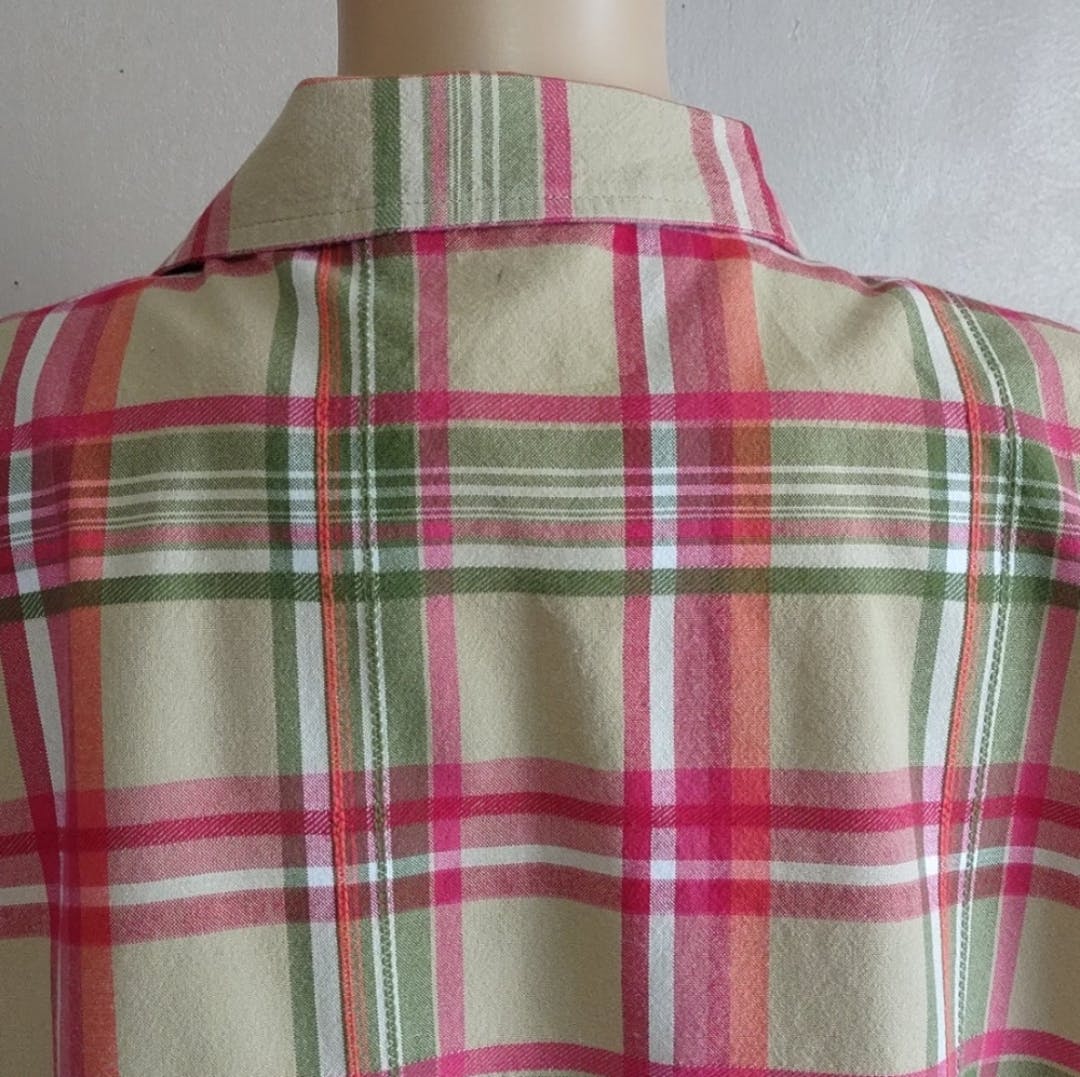 80's Checked Shirt Two Piece Set by Lemon Grass Studio - Image 5