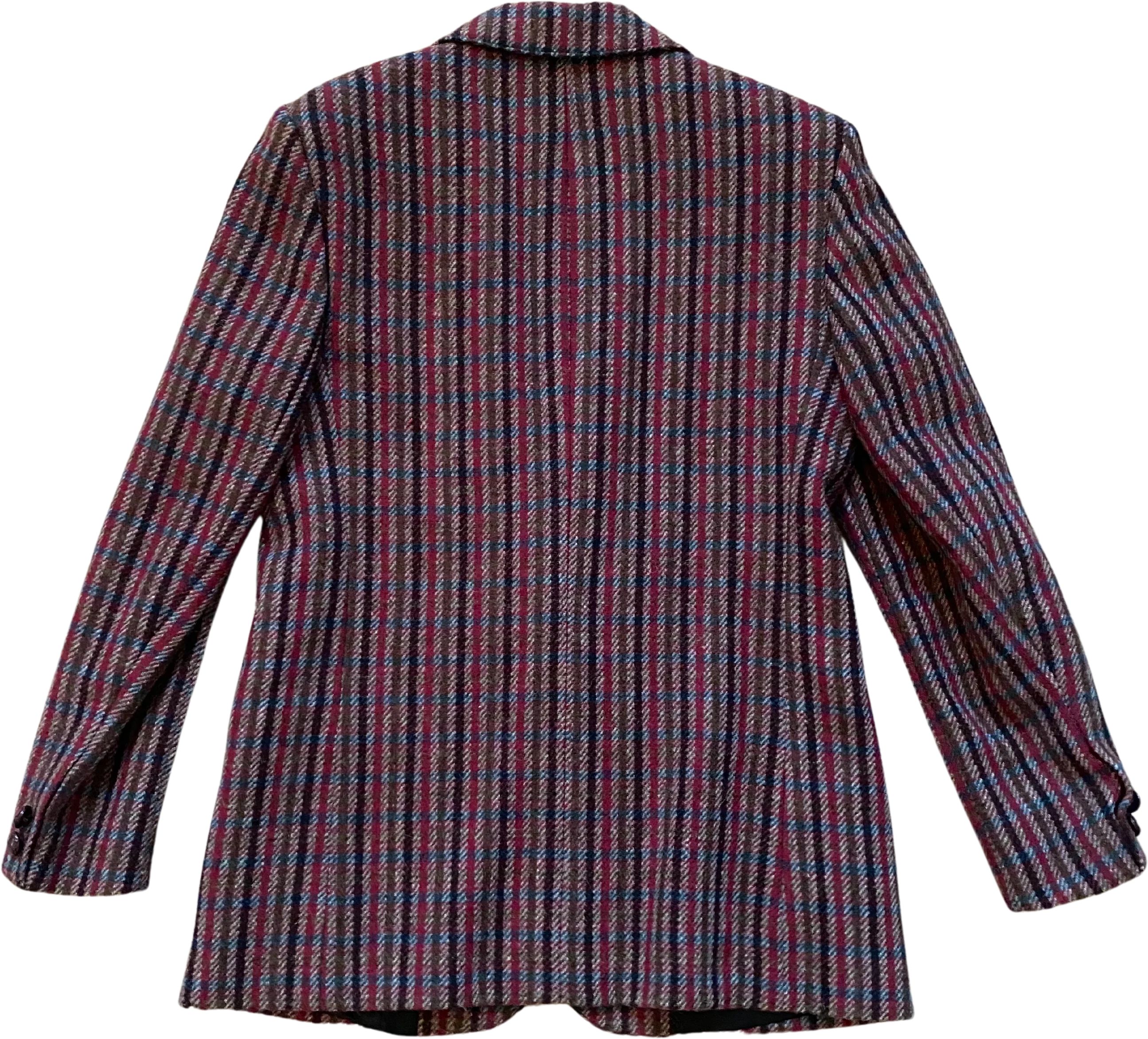 80s Multicolored Plaid Classic Blazer By Giorgio Sant Angelo - Image 2