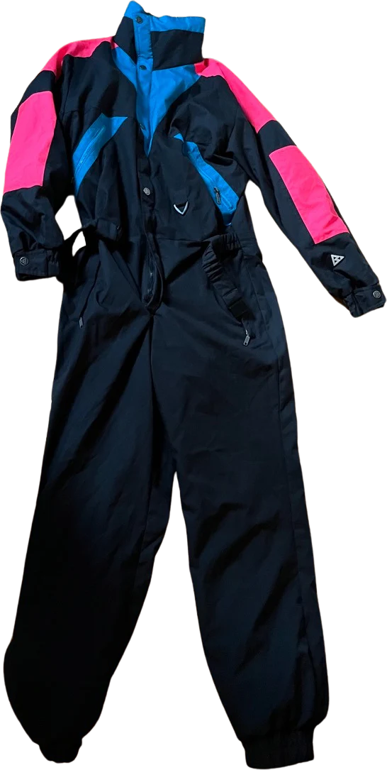 80s Neon Colorblock Insulated Snow Ski Suit by Black Bear G5