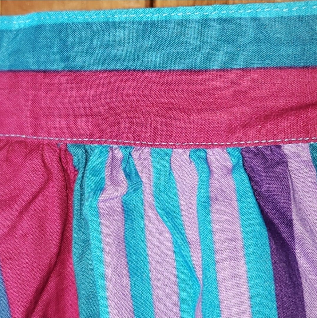 80's New Wave Bright Striped Culotte Shorts by Esprit - Image 10