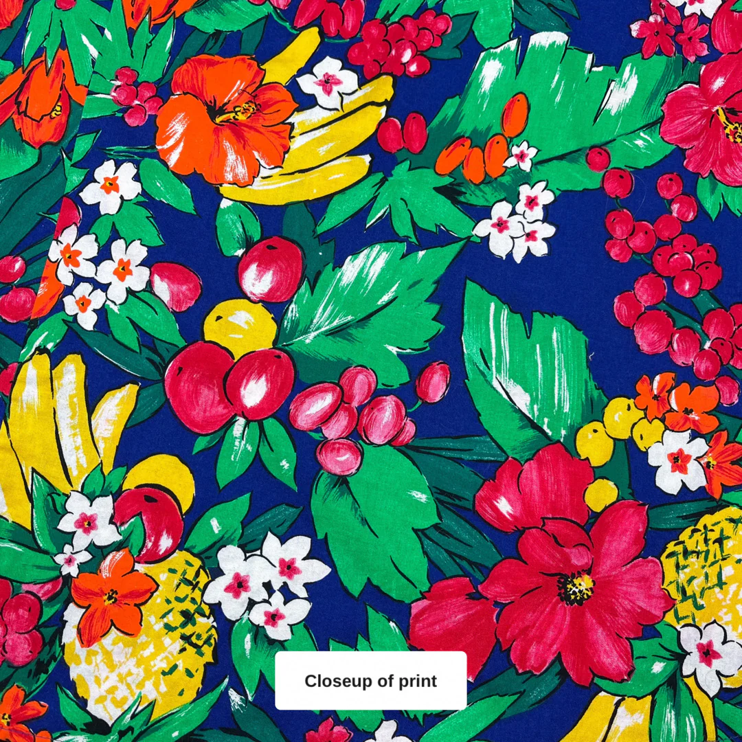 80s Novelty Fruit Print Sleeveless Midi Shirt Dress By Miss Dorby - Image 6