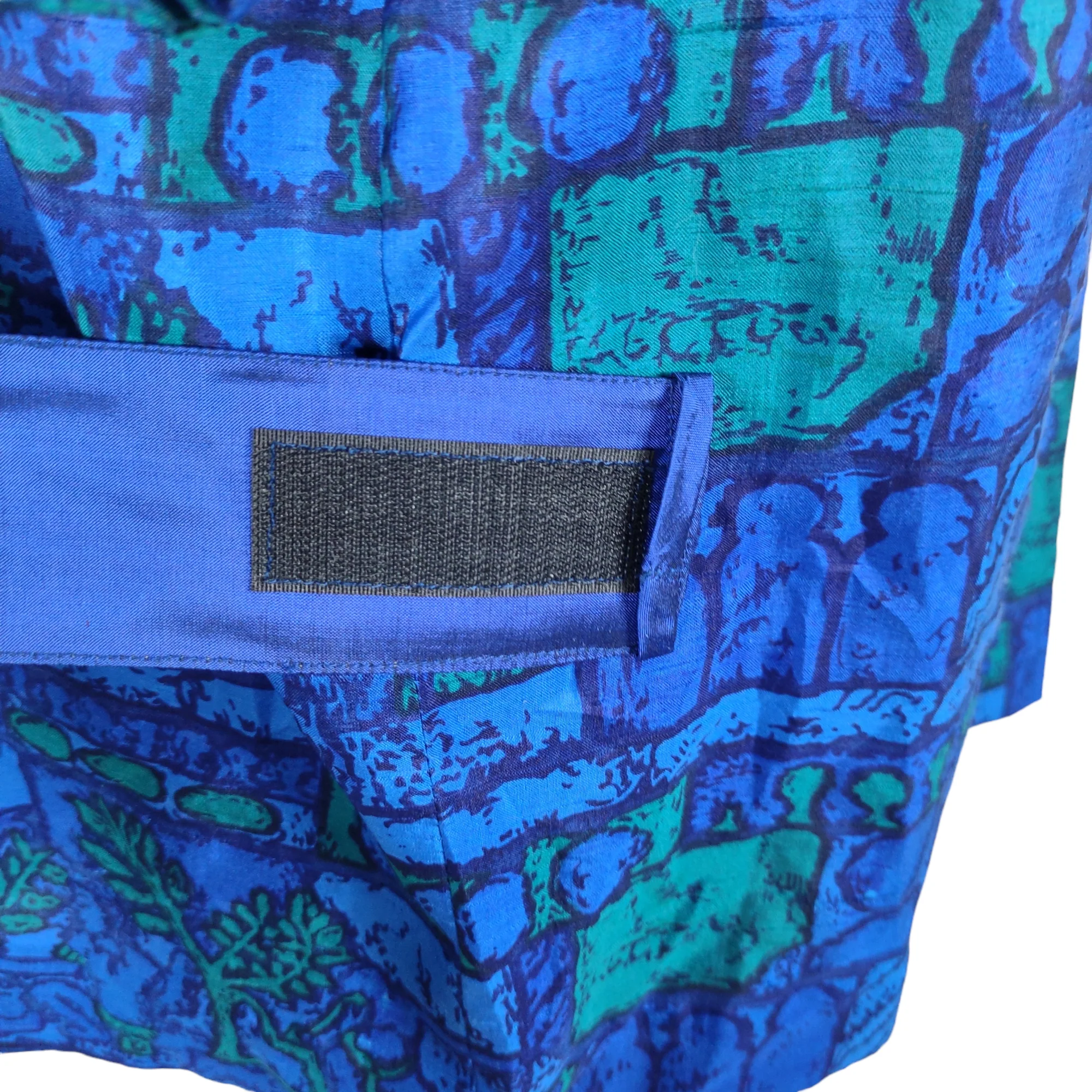 80s Novelty Print Belted Top Boxy Fit Boat Neck - Image 8