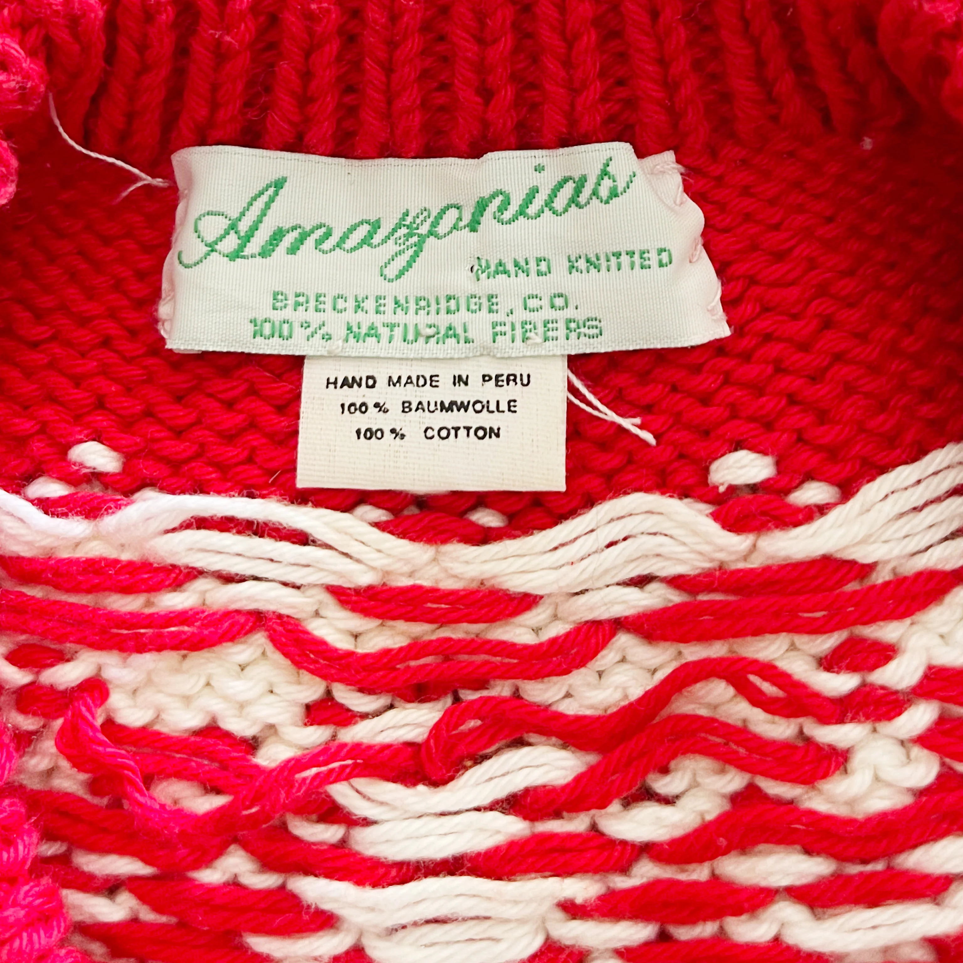 80s Novelty Ski Hand Woven Holiday Sweater By Amazonia's - Image 5