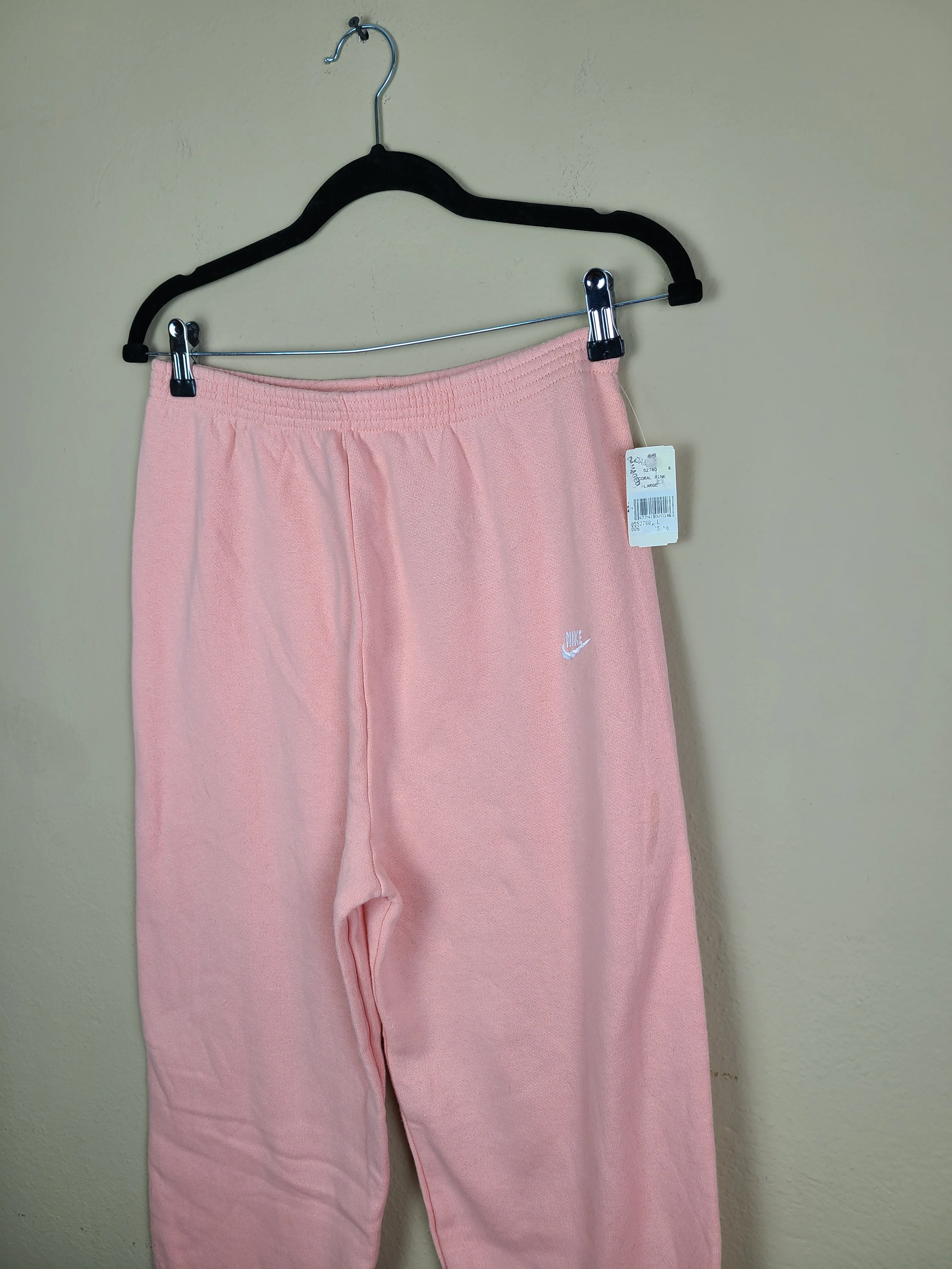 80s Nwt Sweatpants Peach Ladies Large New Old Stock By Nike - Image 7
