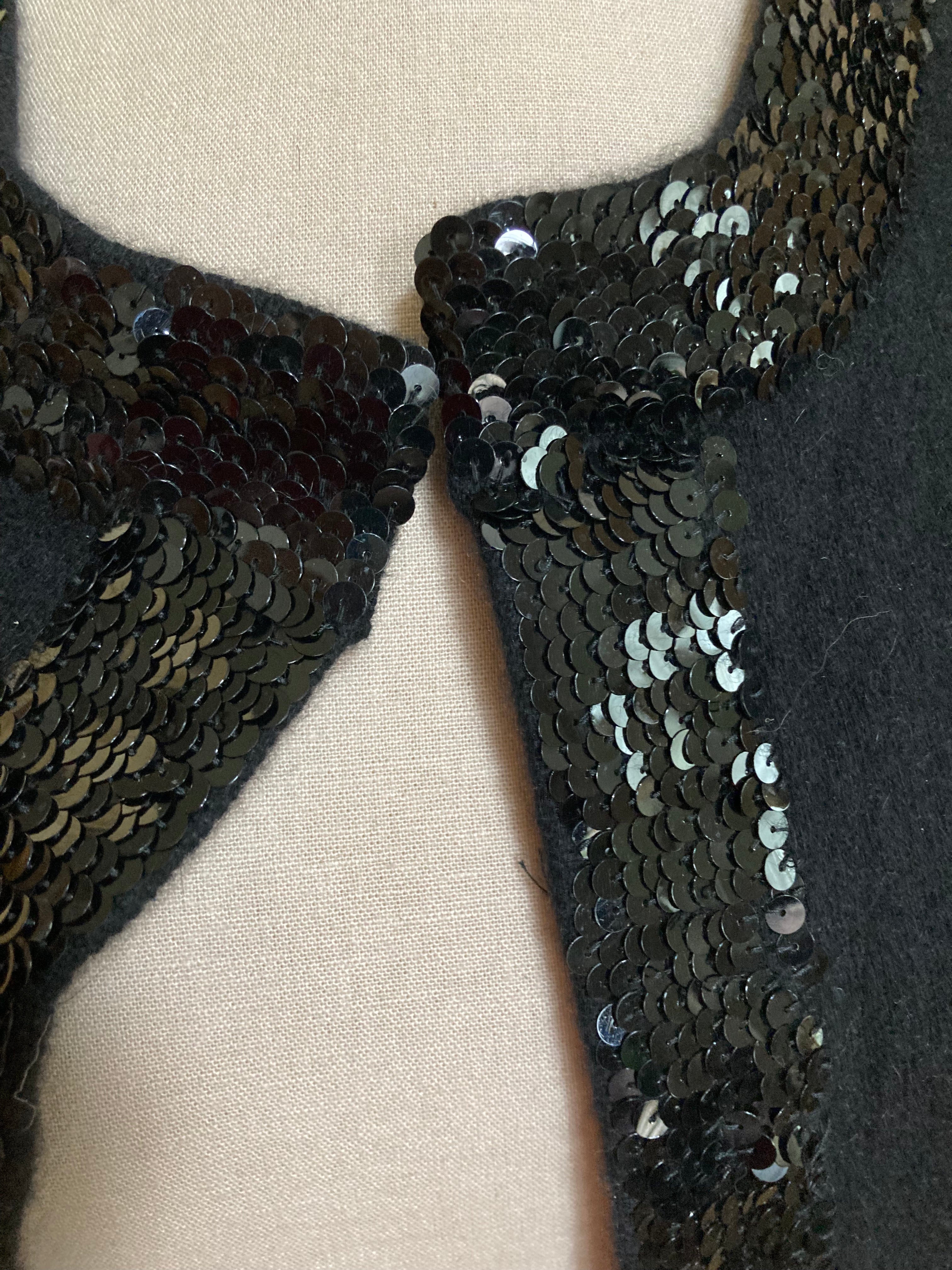 80s Open Front Sequinned Vest By Le Roy Knitwear - Image 4