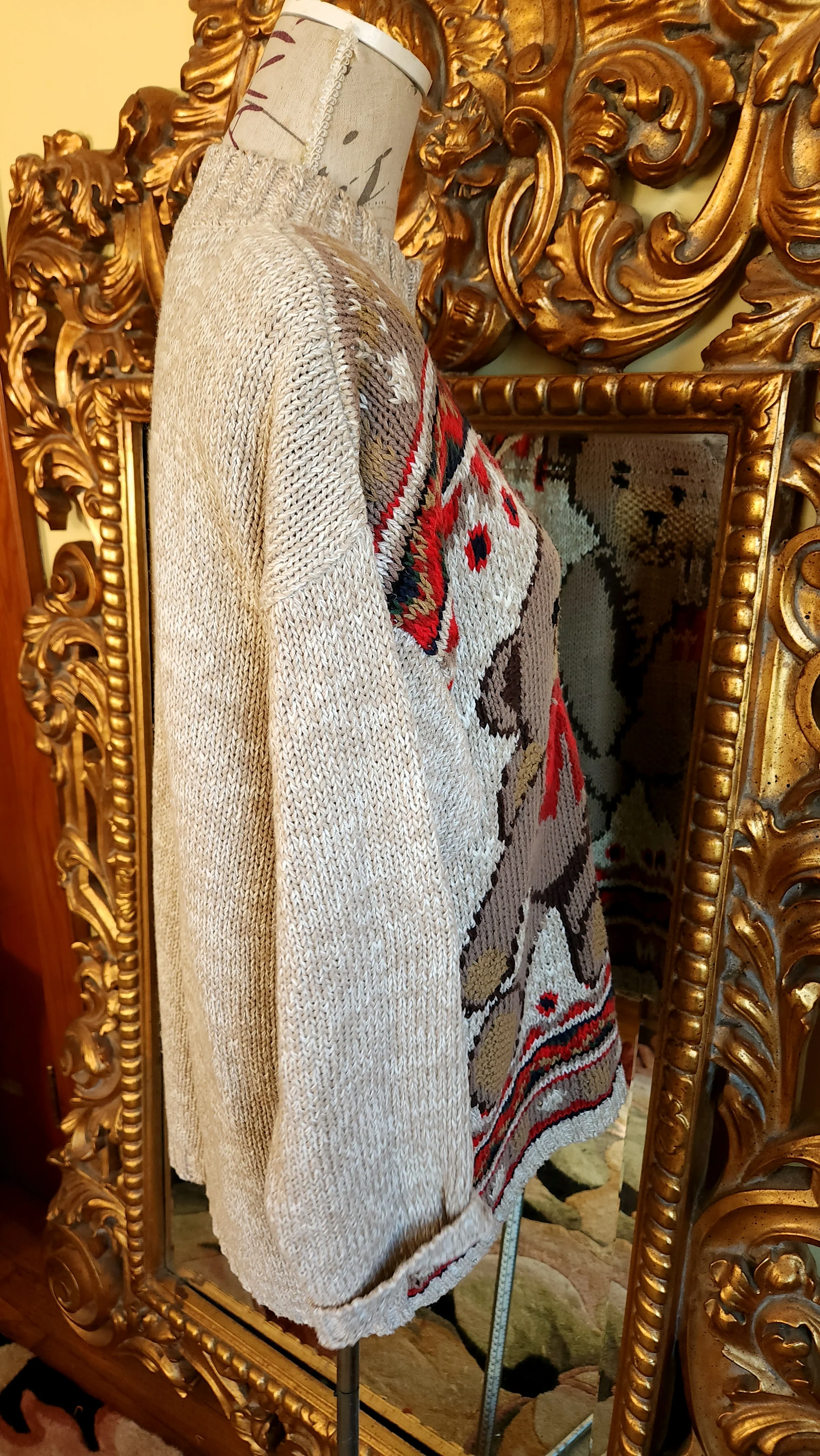 80s Oversize Christmas Teddy Bear Sweater By White Stag - Image 3