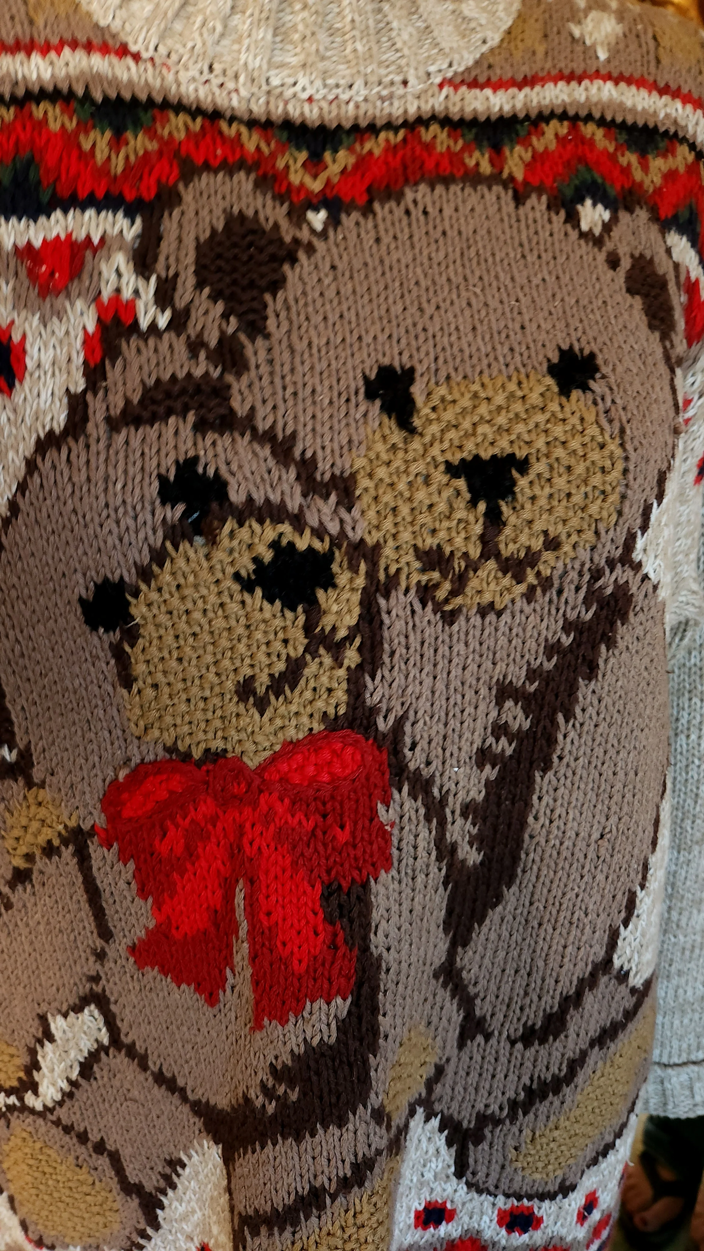 80s Oversize Christmas Teddy Bear Sweater By White Stag - Image 6