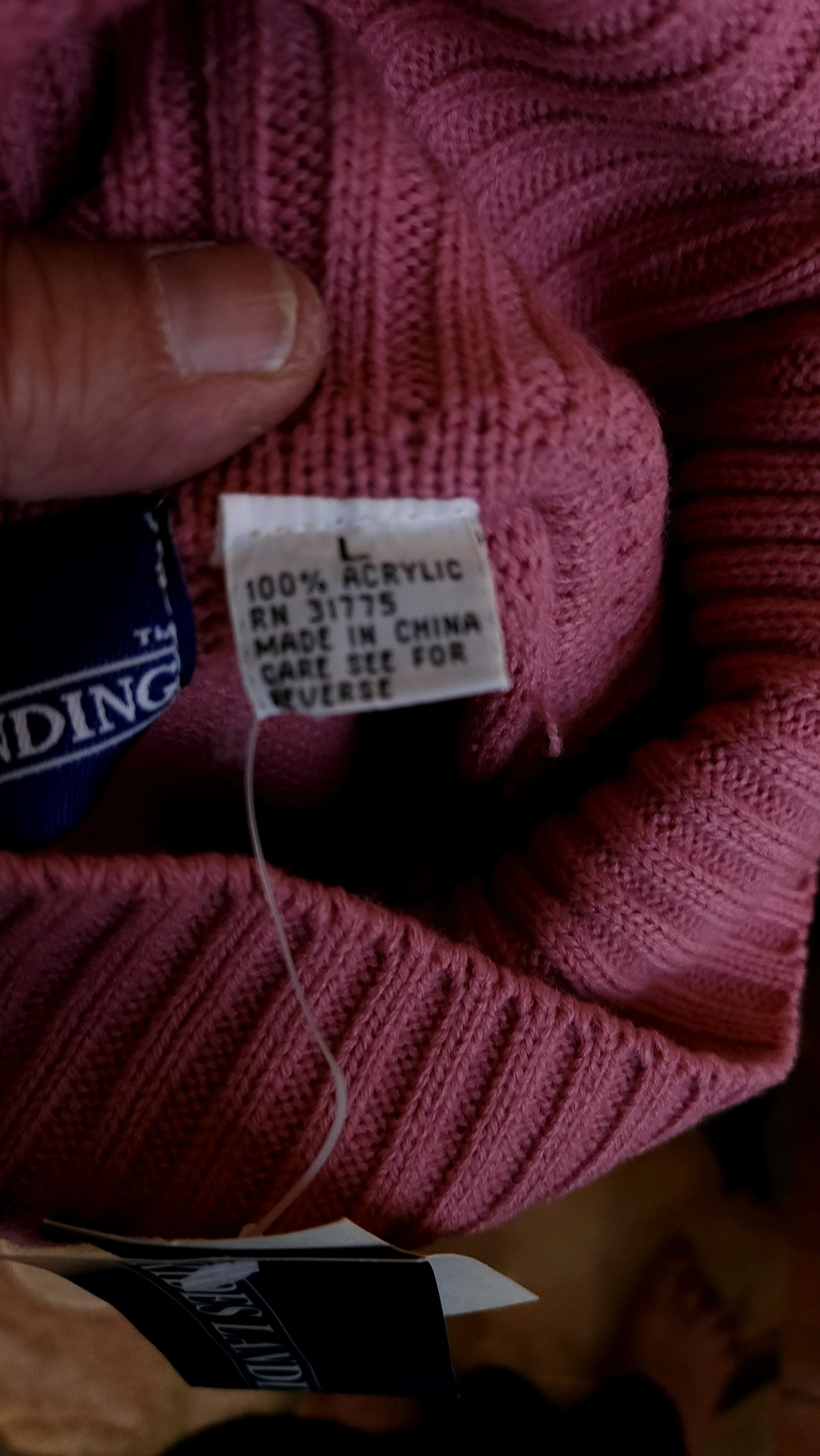 80s Oversized Pink Cable Knit Cowl Neck Sweater By Prides Landing - Image 6