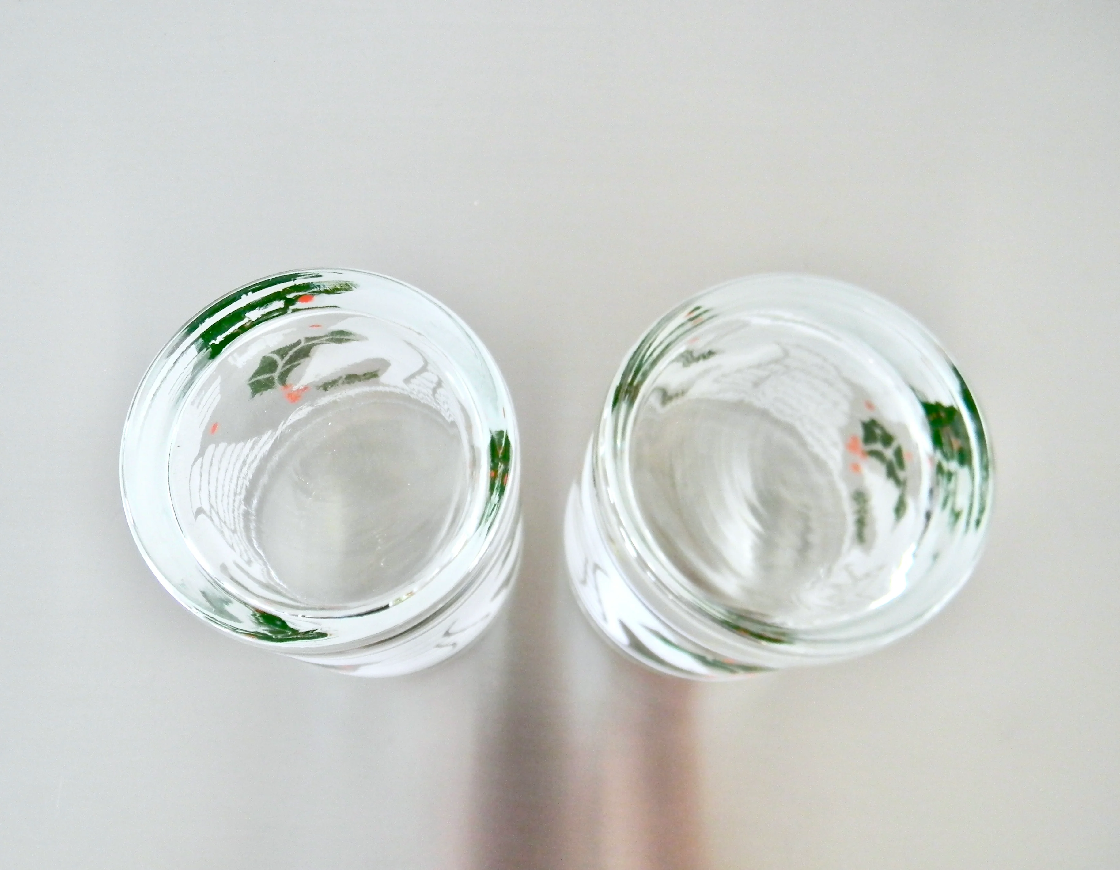 80s Pair Of Modernist Dove And Holly Dbl Rocks Glasses By Neiman Marcus - Image 12
