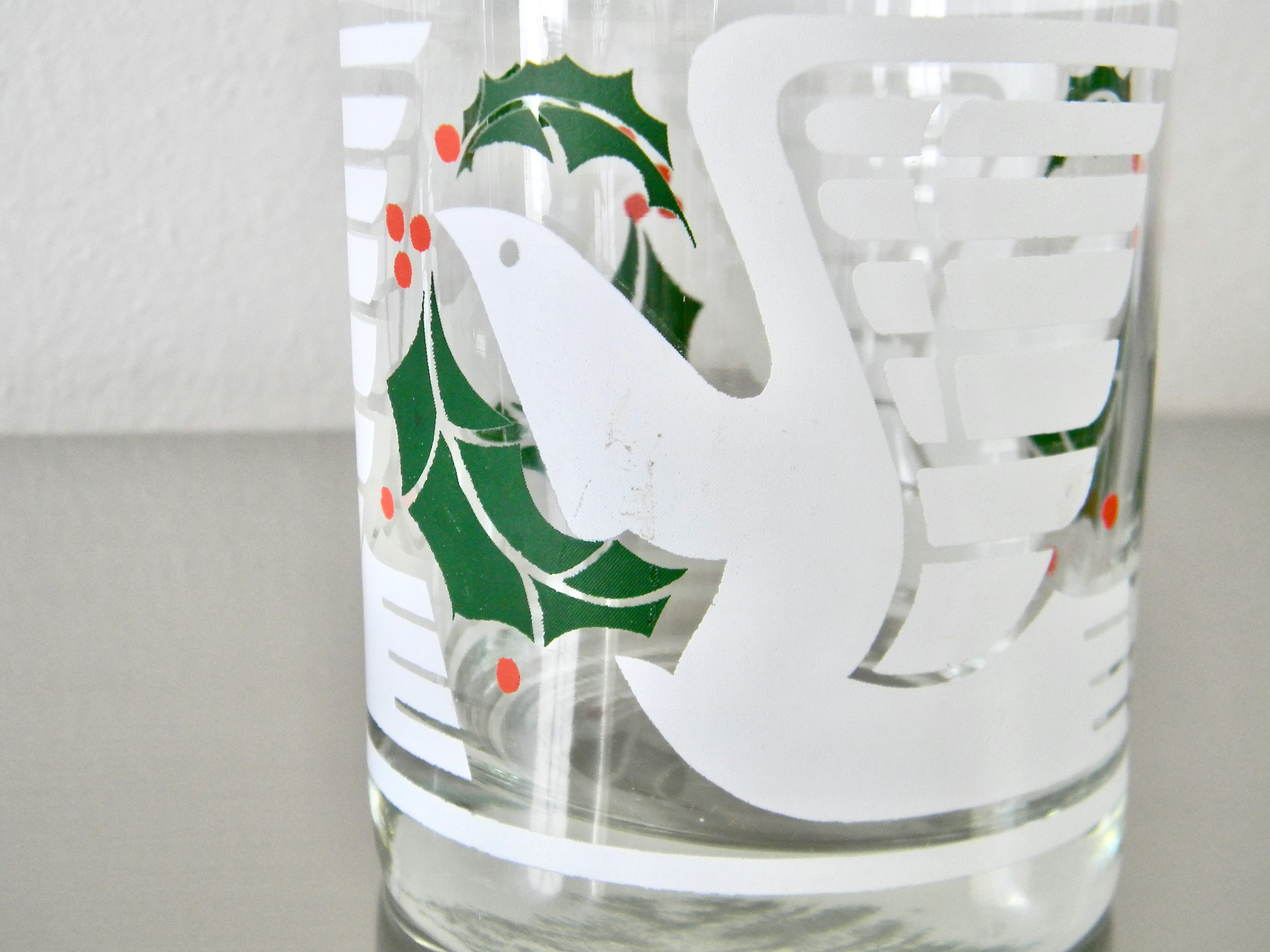 80s Pair Of Modernist Dove And Holly Dbl Rocks Glasses By Neiman Marcus - Image 9