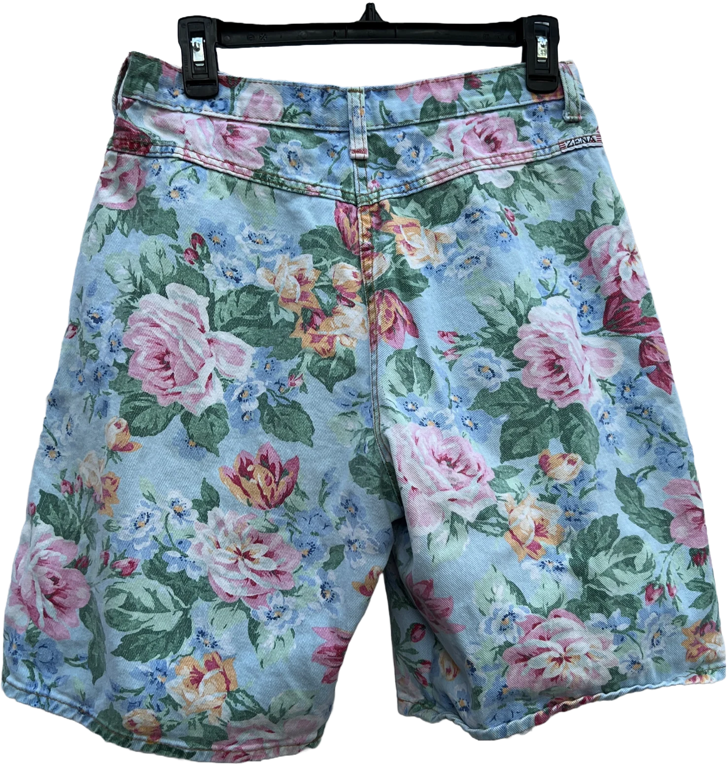 80s Pastel Floral Pink High Rise Jean Shorts By Zena - Image 2
