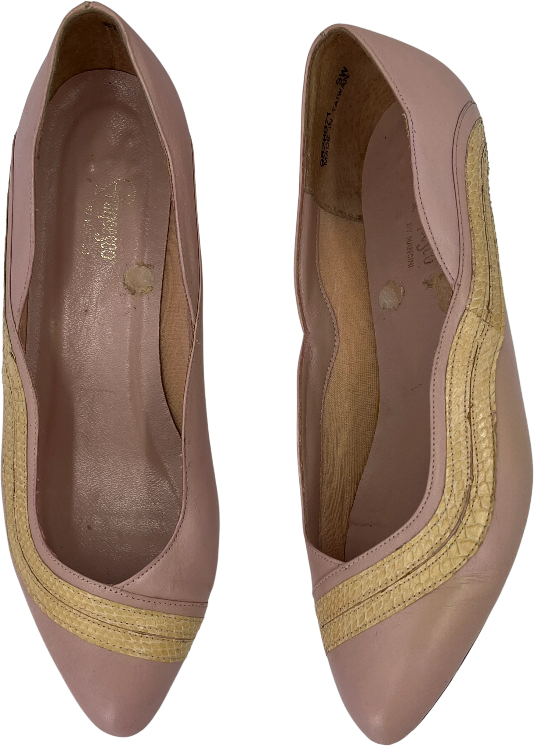 80s Pastel Kitten Heel Pumps Snake Skim Trim Fairy Kei By Francesco