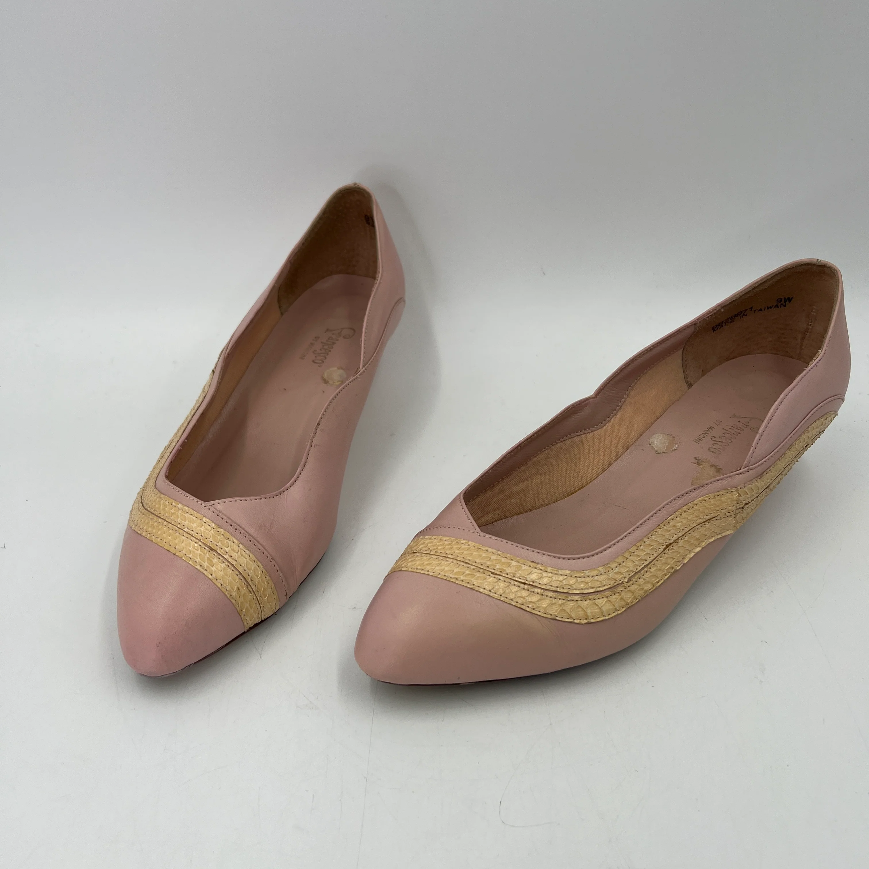 80s Pastel Kitten Heel Pumps Snake Skim Trim Fairy Kei By Francesco - Image 8