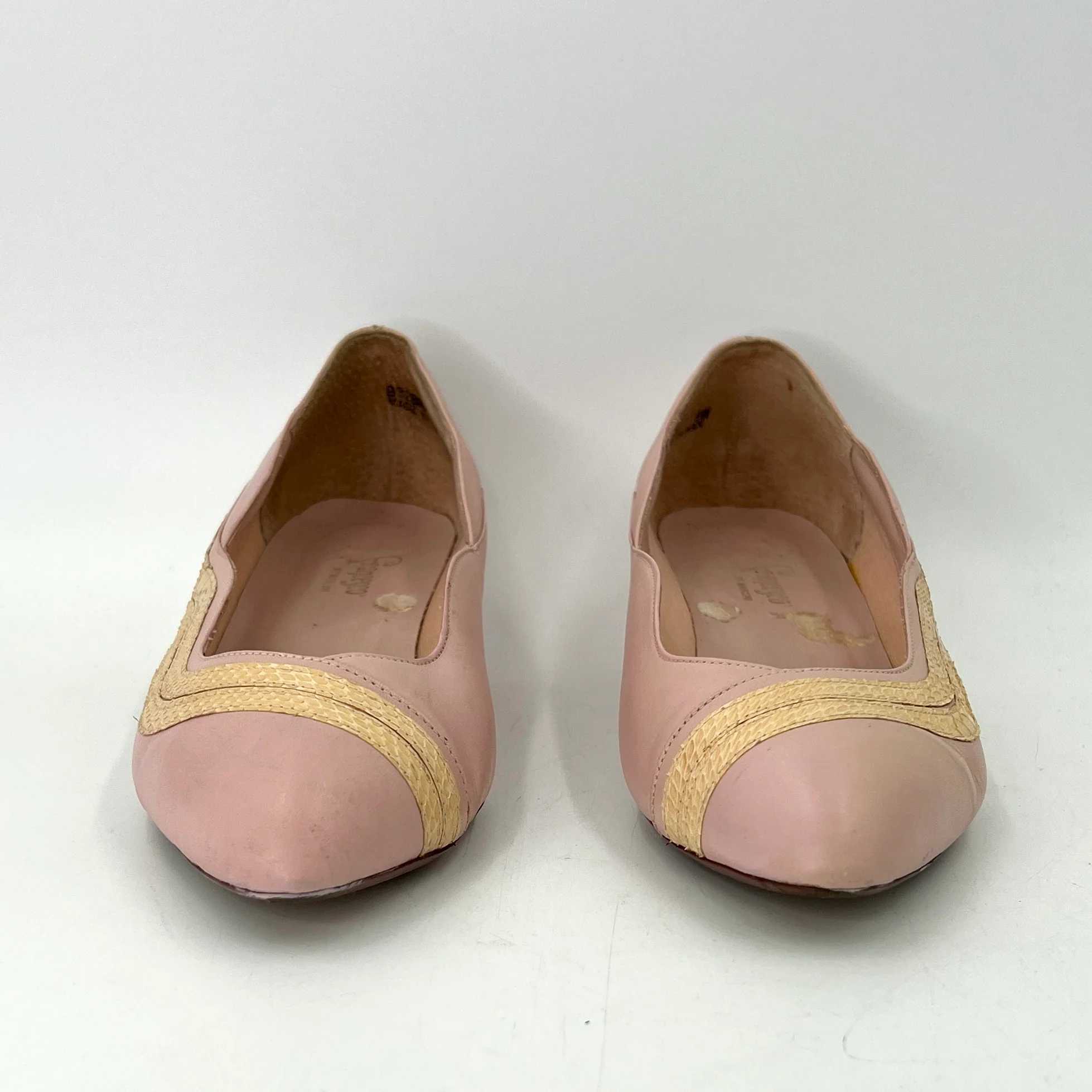 80s Pastel Kitten Heel Pumps Snake Skim Trim Fairy Kei By Francesco - Image 9
