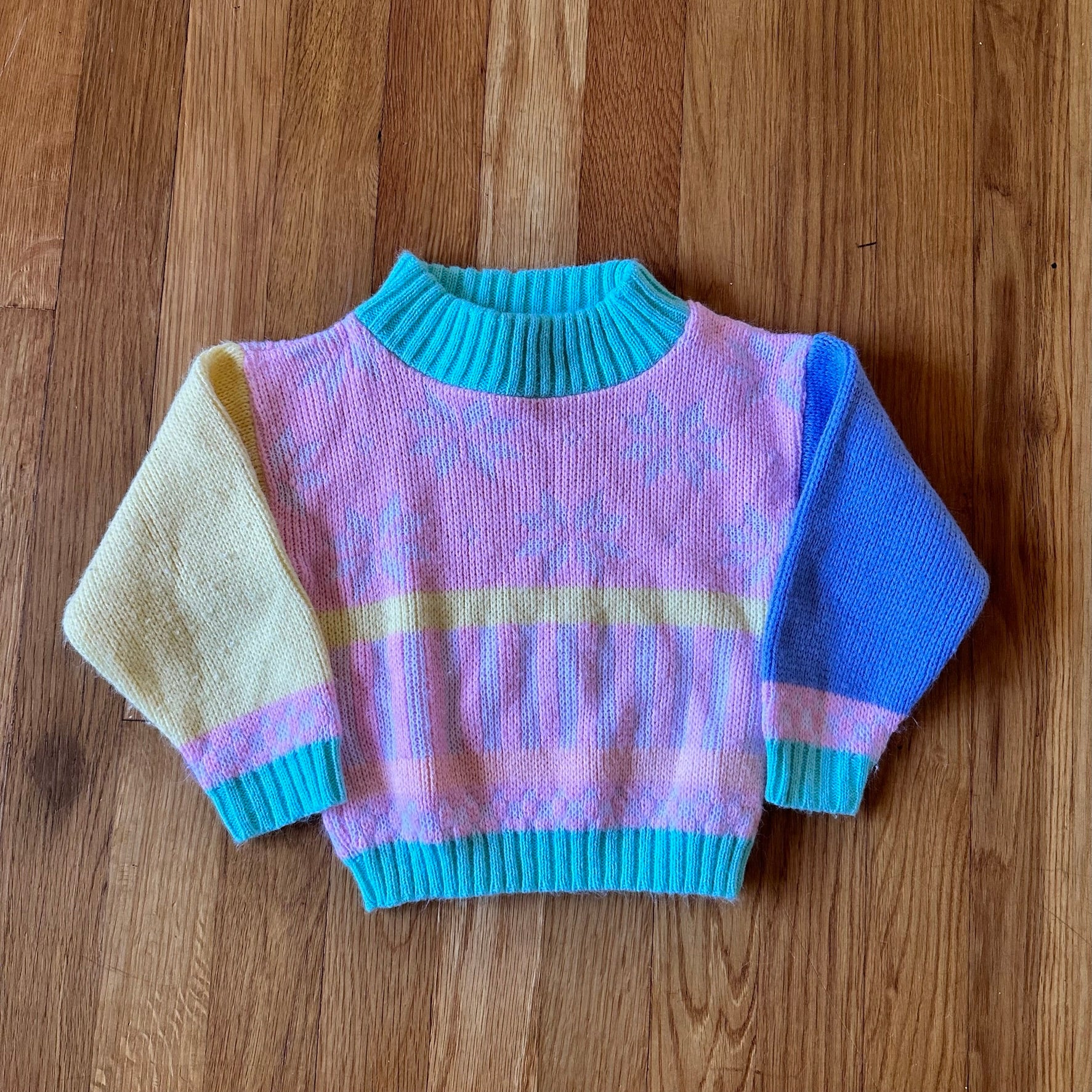 80s Pastel Mixed Print Sweater By Rj Pumpkin - Image 3