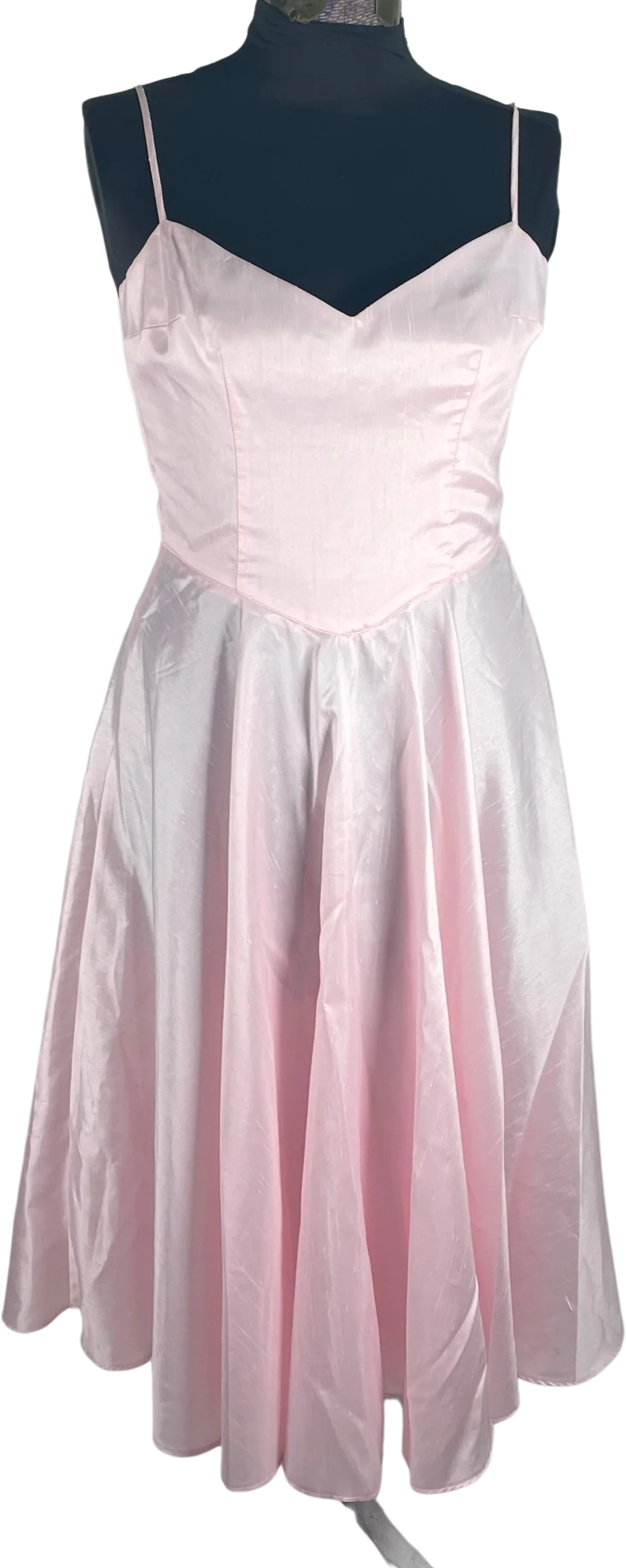 80s Pastel Pink Midi Dress