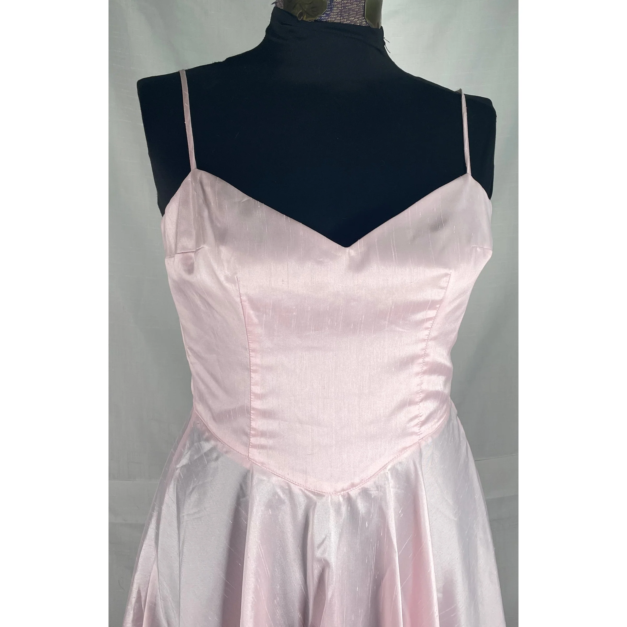 80s Pastel Pink Midi Dress - Image 6