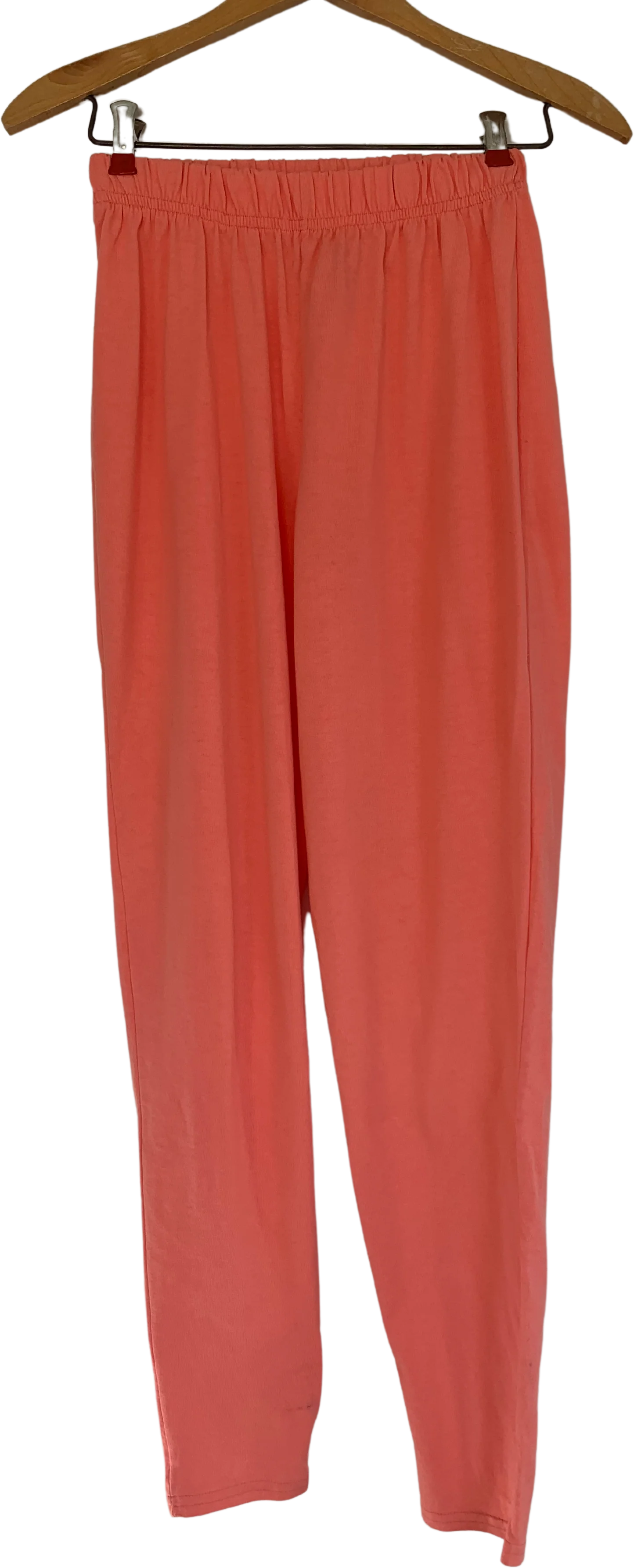80s Peachy Orange Casual Pants S Elastic Waist By A Ron