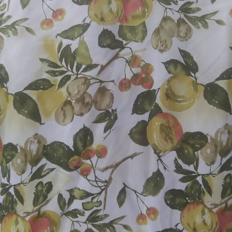 80s Pear Print Silk Blouse By Tess - Image 4