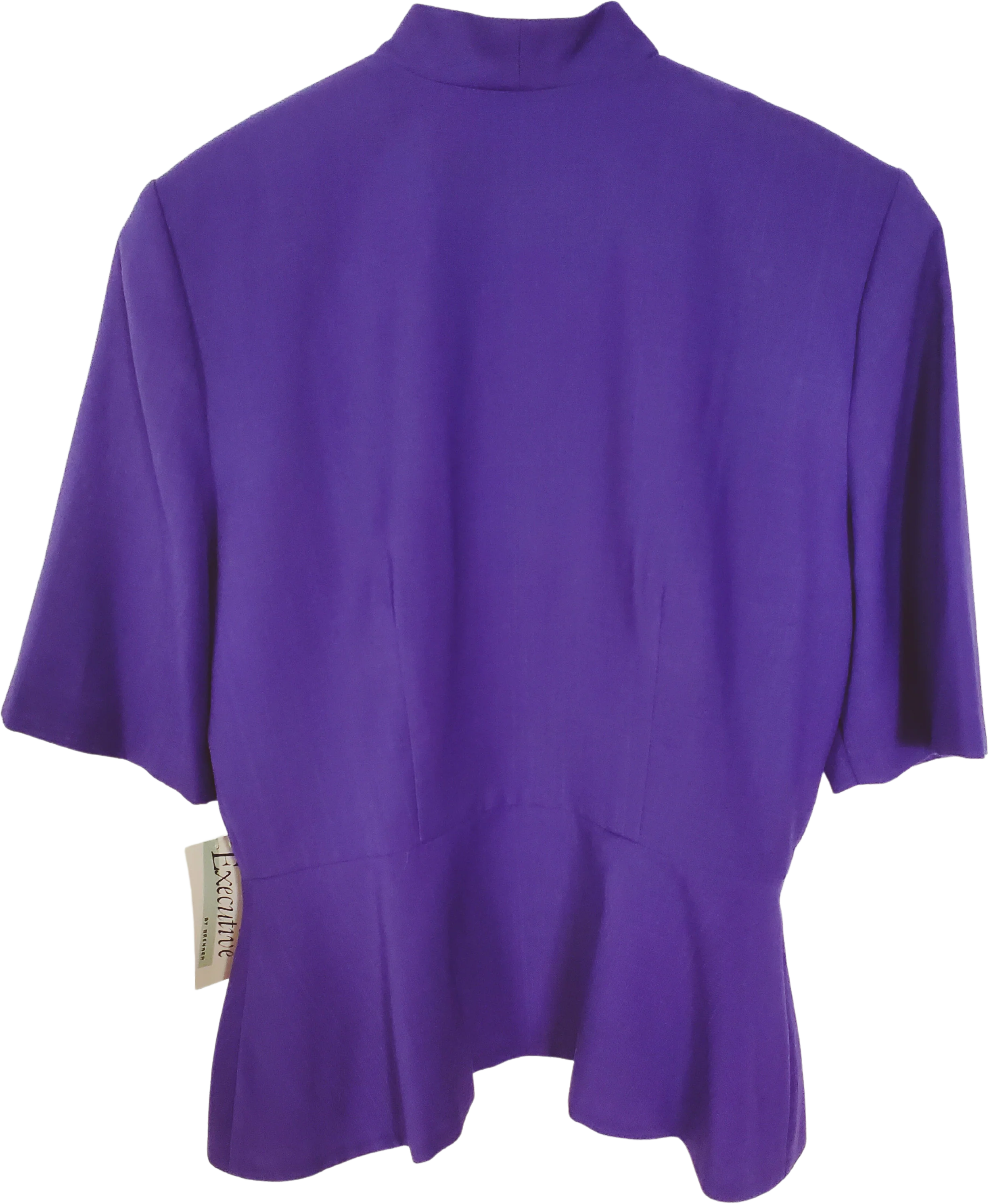 80s Peplum Button Up By Executive by Brenner - Image 2