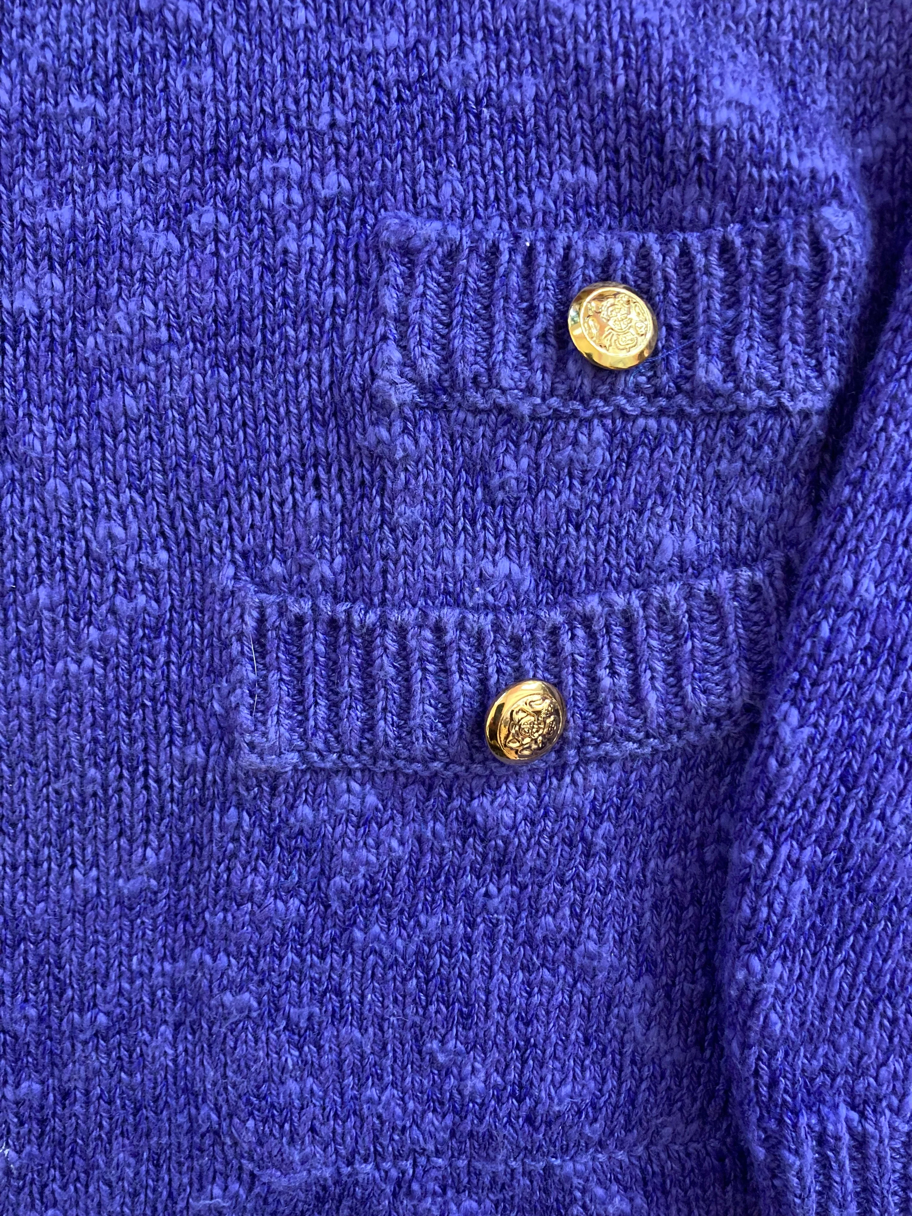 80s Periwinkle Blue Casual Sweater by BIB SML Sport - Image 5