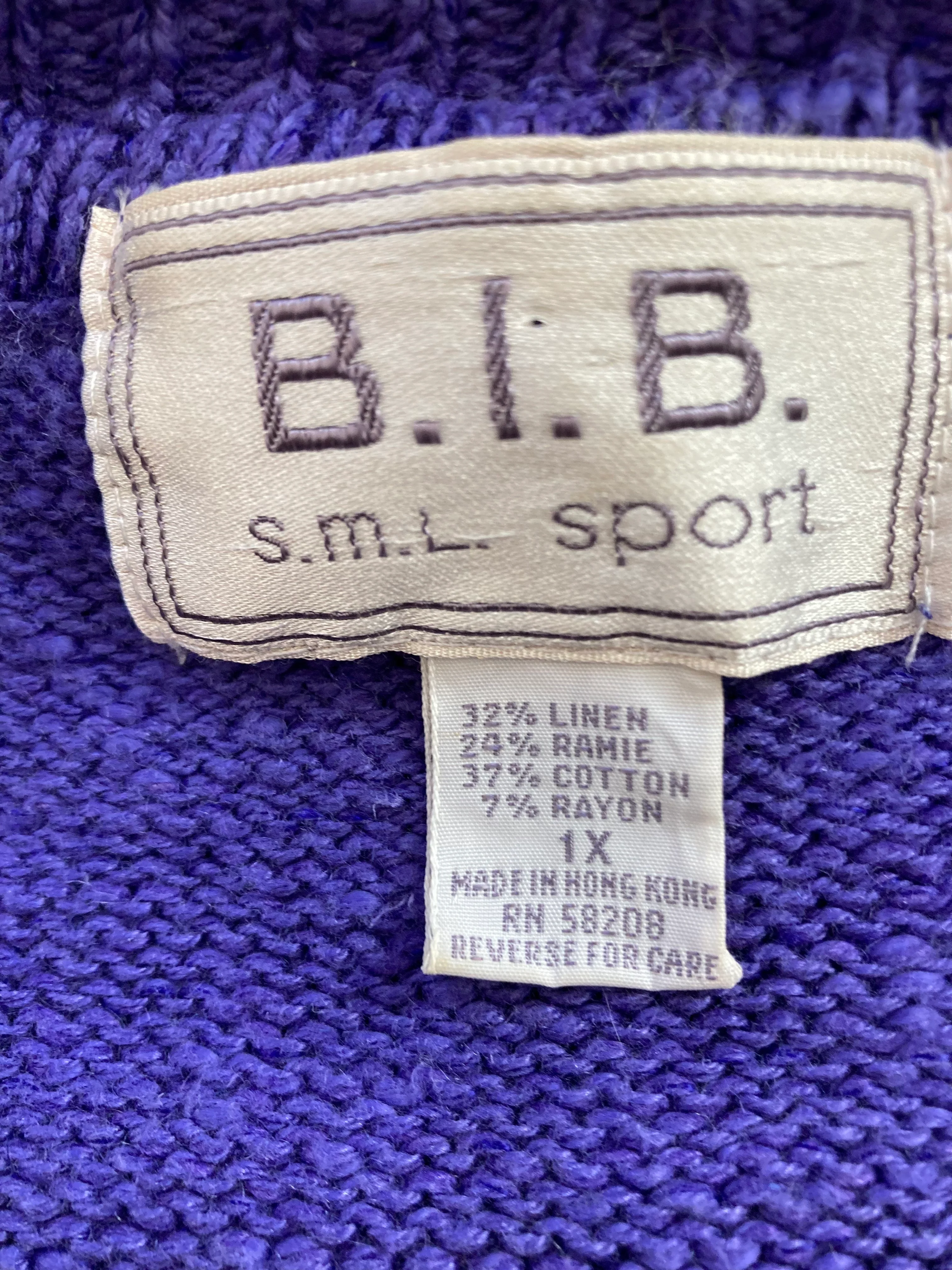 80s Periwinkle Blue Casual Sweater by BIB SML Sport - Image 8