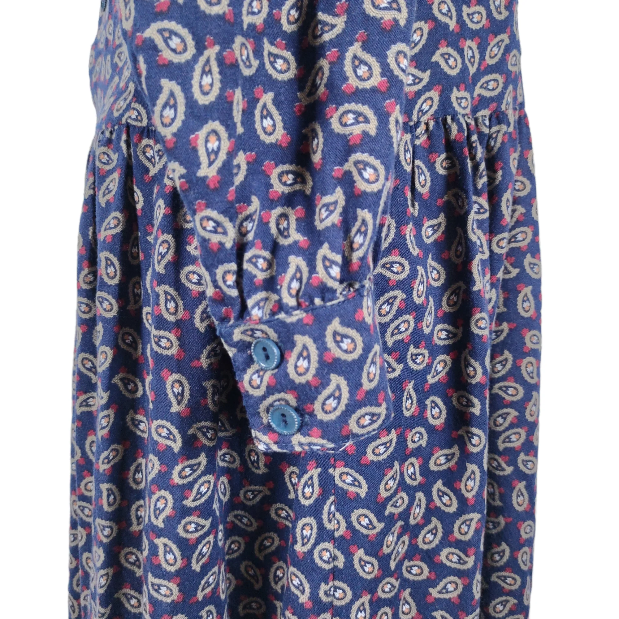 80s Peter Pan Collar Drop Waist Midi Dress Neck Tie By Lanz Originals - Image 5