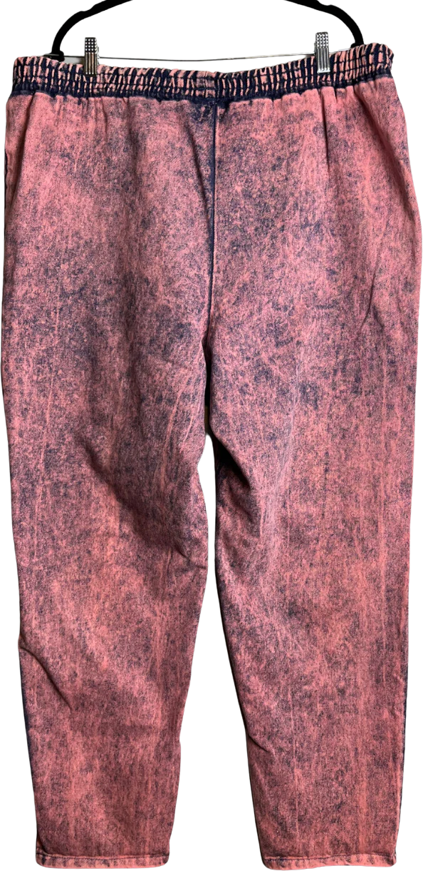 80s Pink! Acid Wash Plus Size High Rise Jeans - Image 2