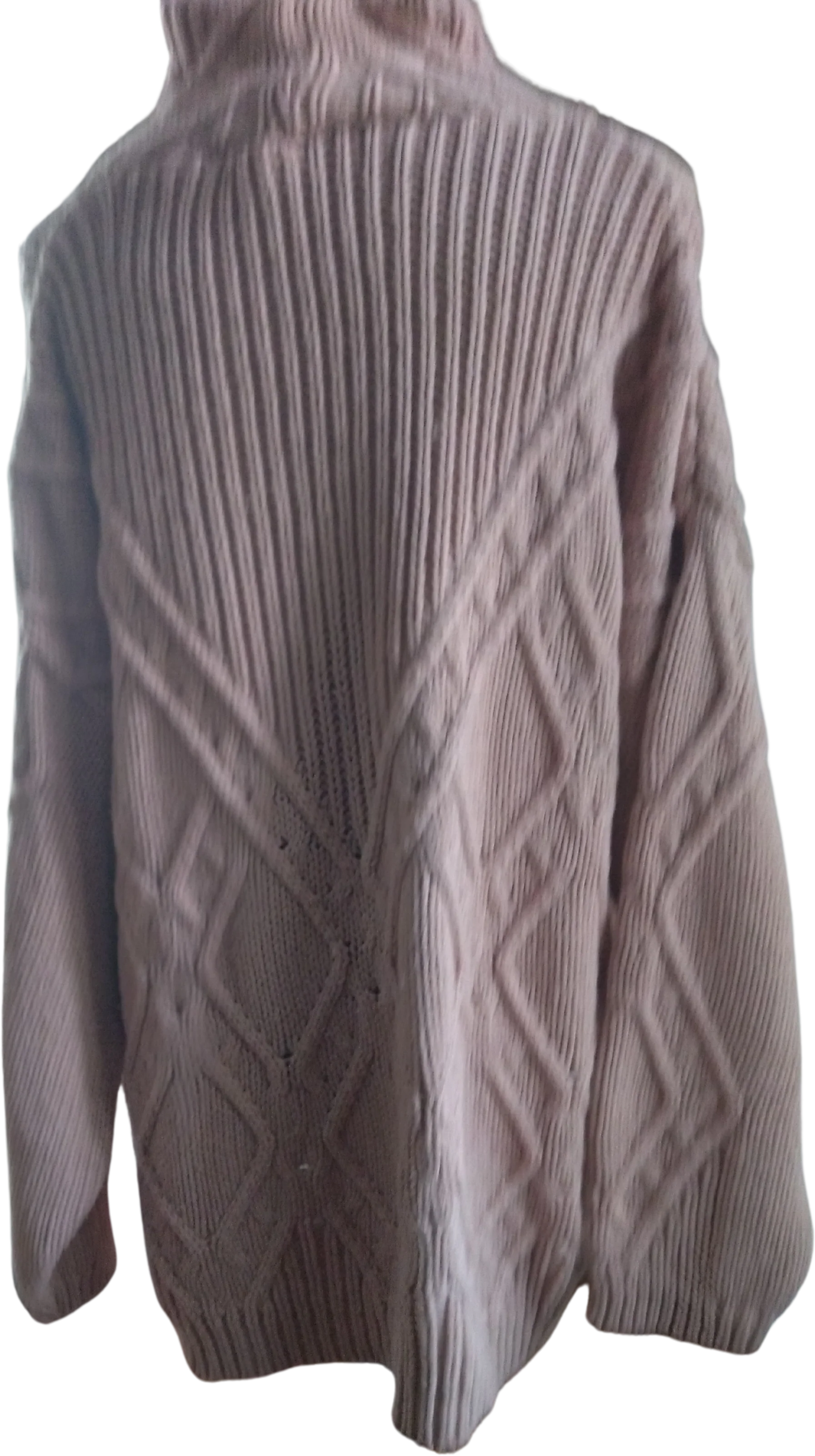 80s Pink Cable Knit Sweater By I. Magnin - Image 2