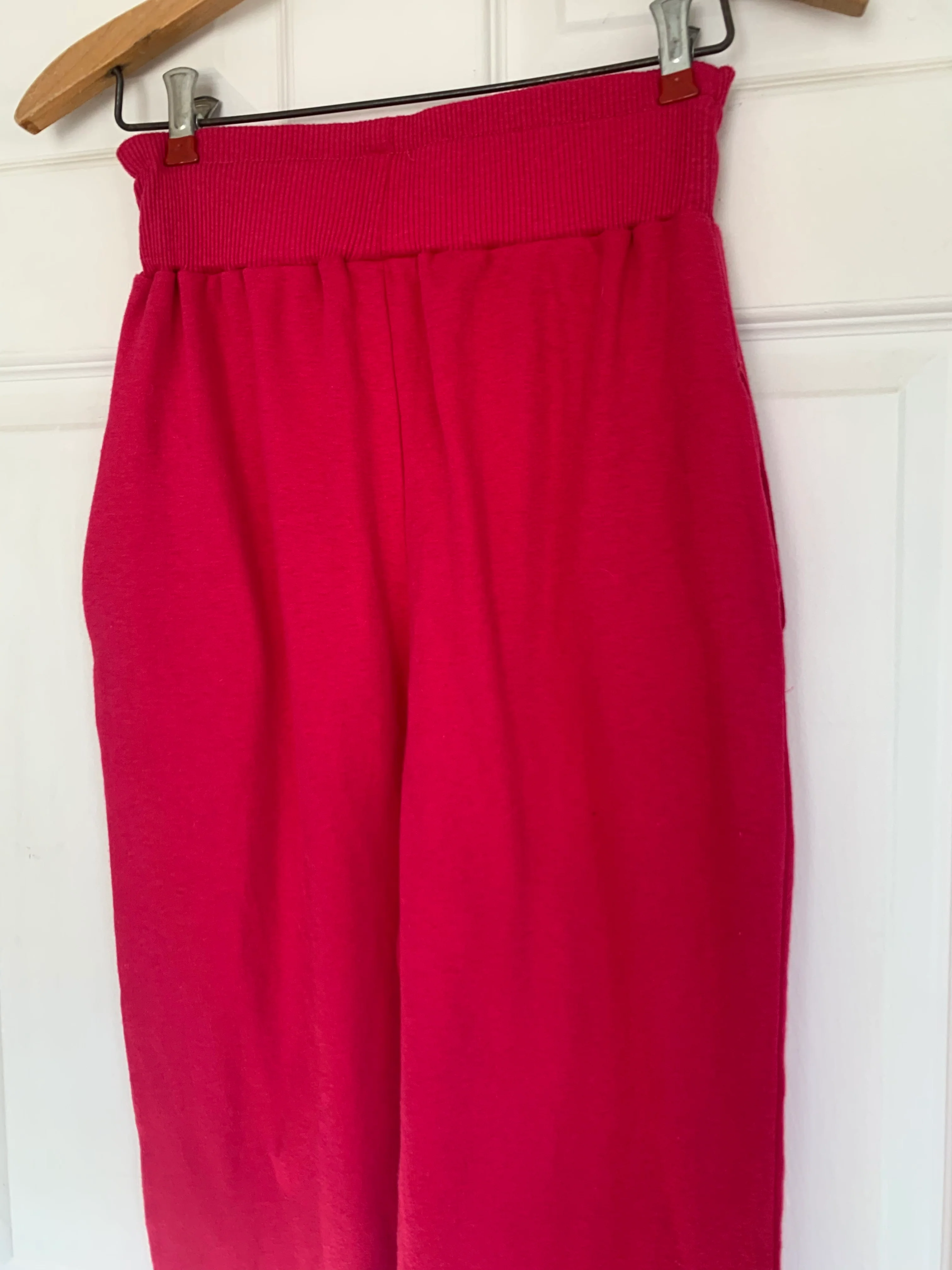 80s Pink Casual Pants Elastic Waist Pockets By City Square - Image 4