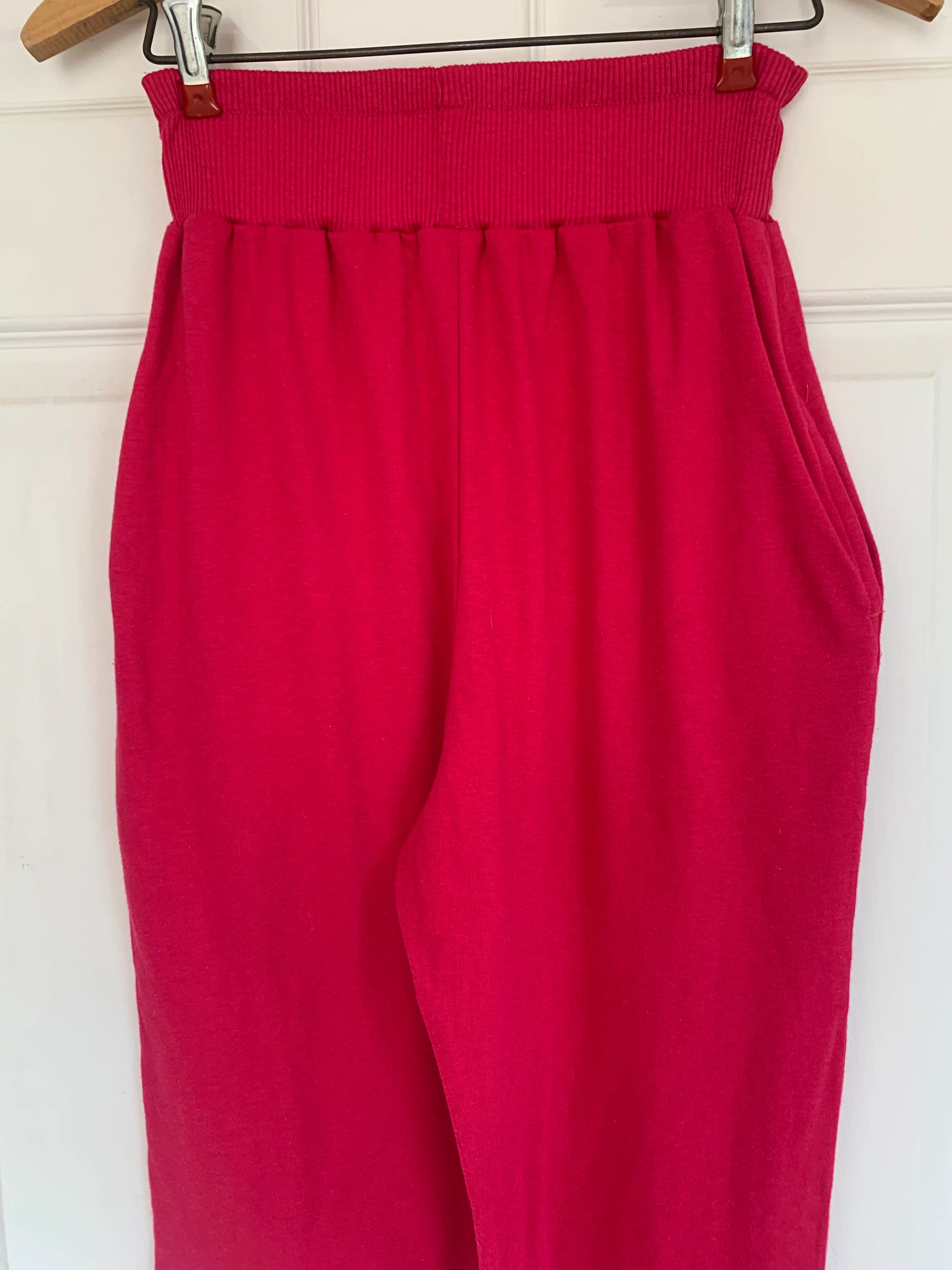 80s Pink Casual Pants Elastic Waist Pockets By City Square - Image 5