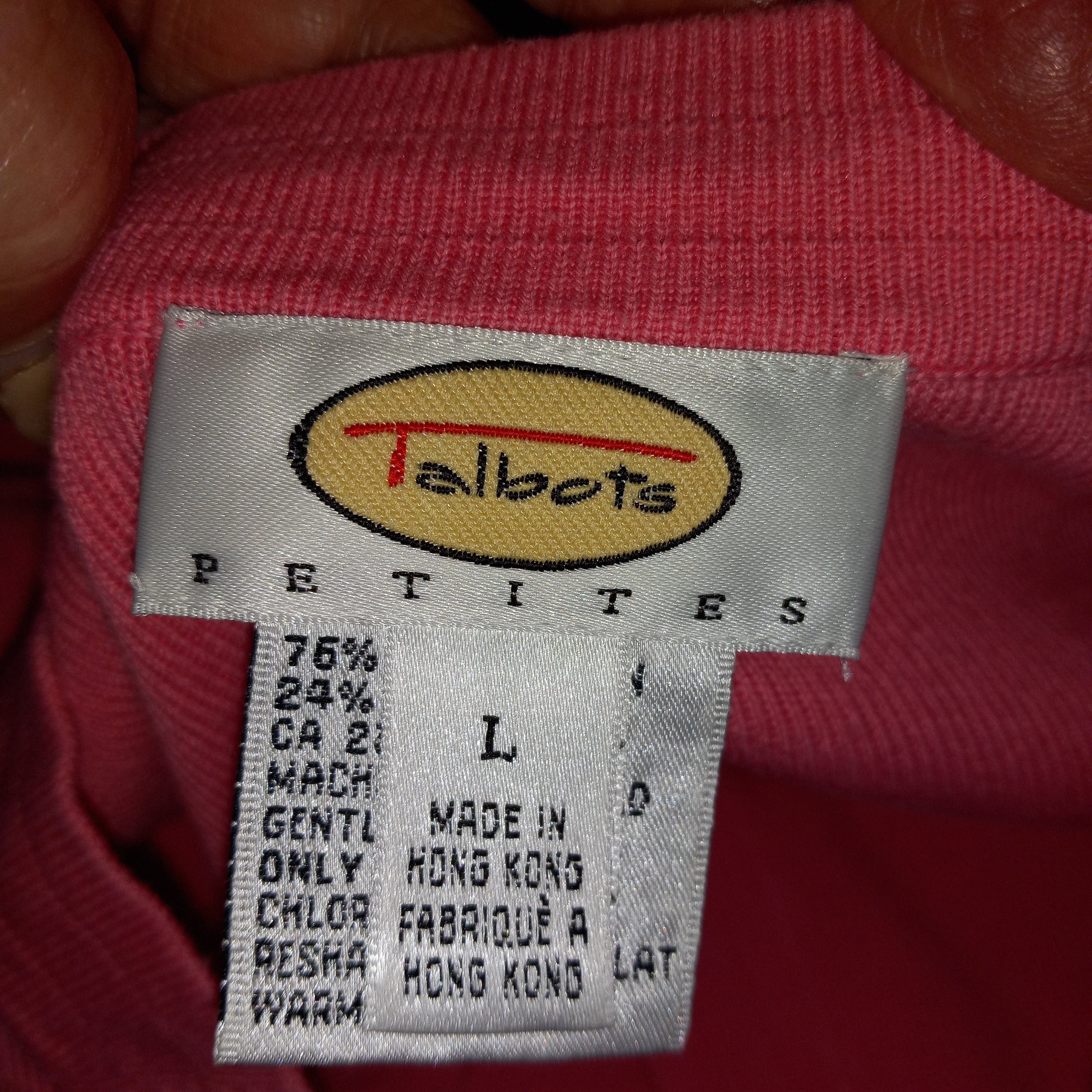 80"s Pink Cotton Nylon V-Neck Sweater by Talbot's - Image 6