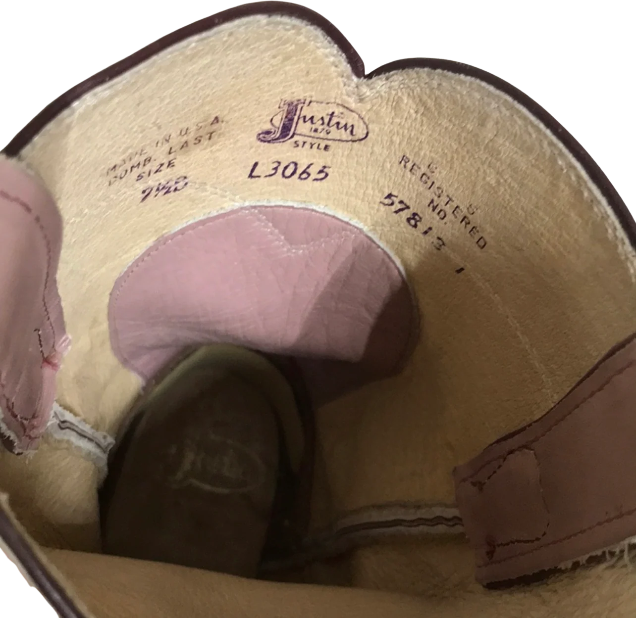 80s Pink Cowgirl Boots By Justin - Image 2