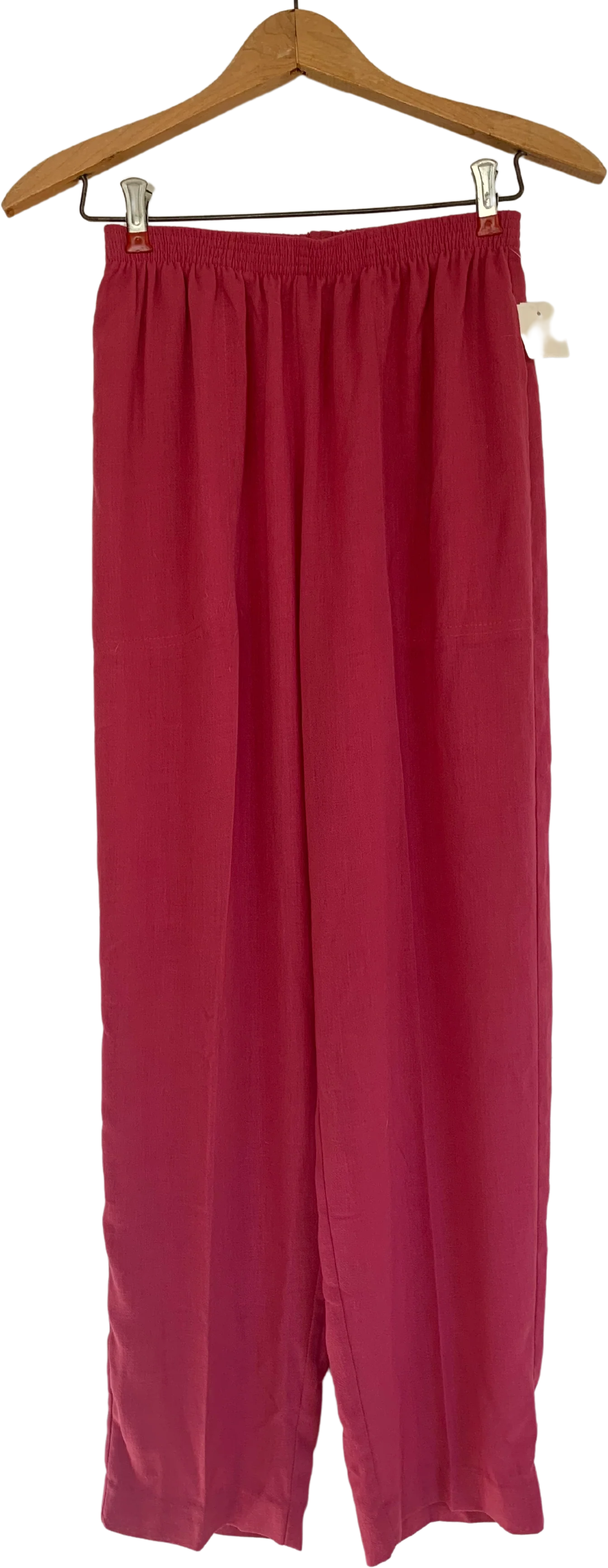 80s Pink Elastic Waist Pants Pockets S New Old Stock By Alfred Dunner