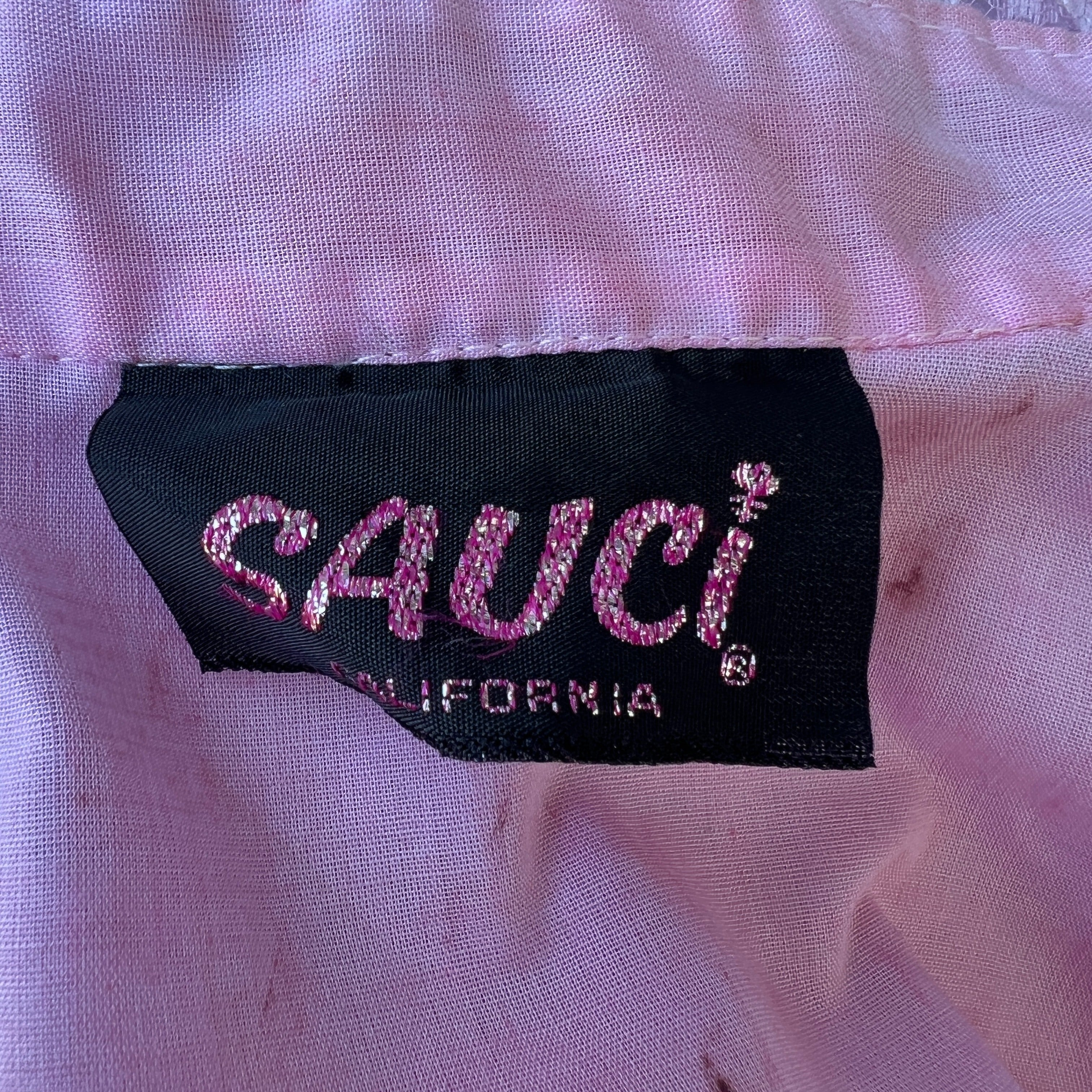 80s Pink Lace Trimmed Ruffle Button Up Shirt  by Sauci - Image 3