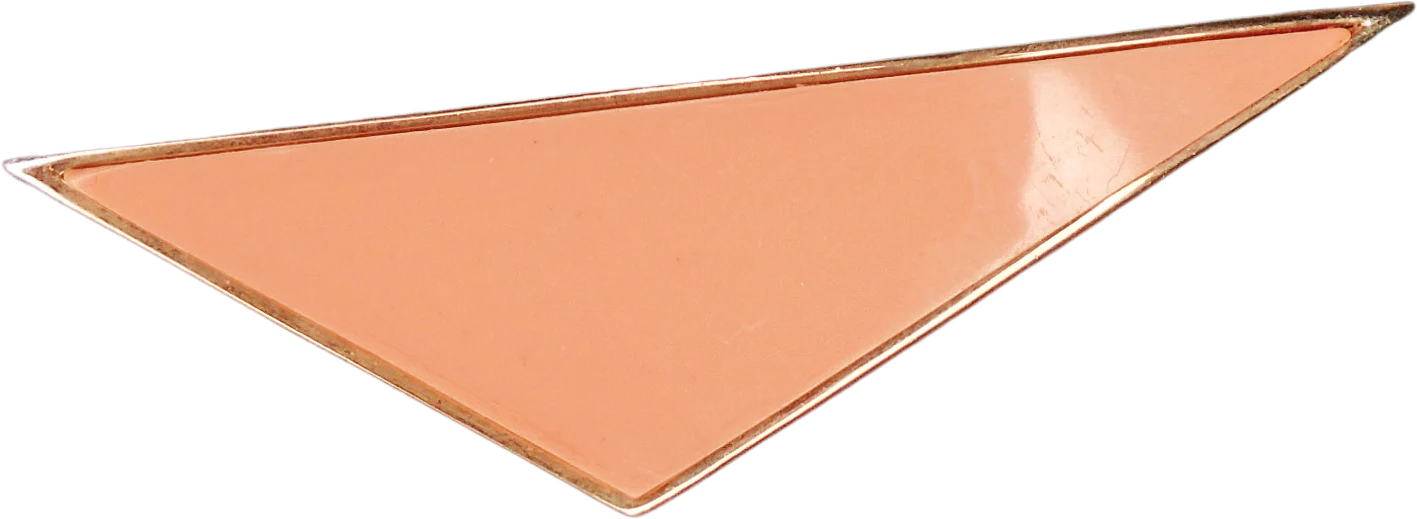 80s Pink Modernist Triangle Pin, Minimalist Geometric By Sarah Coventry