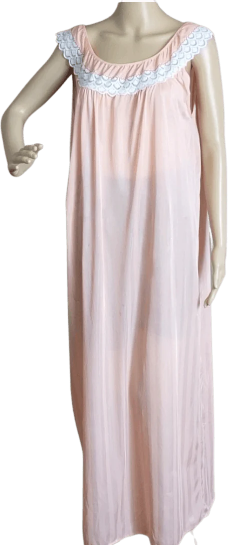80's Pink Pastel Lace Nightgown