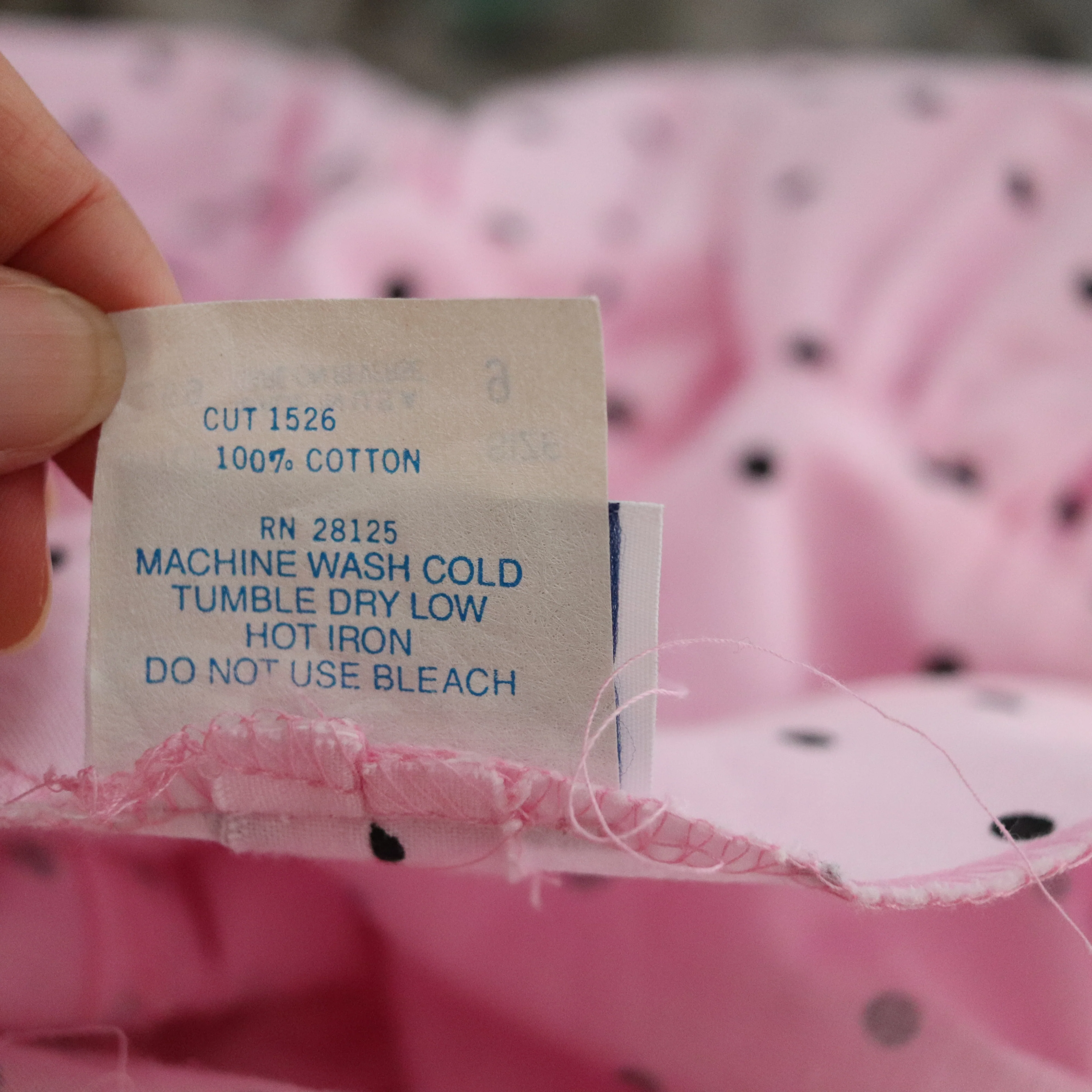80s Pink Polka Dot Full Skirt Puff Sleeve Party Dress By Joni Blair of California - Image 10